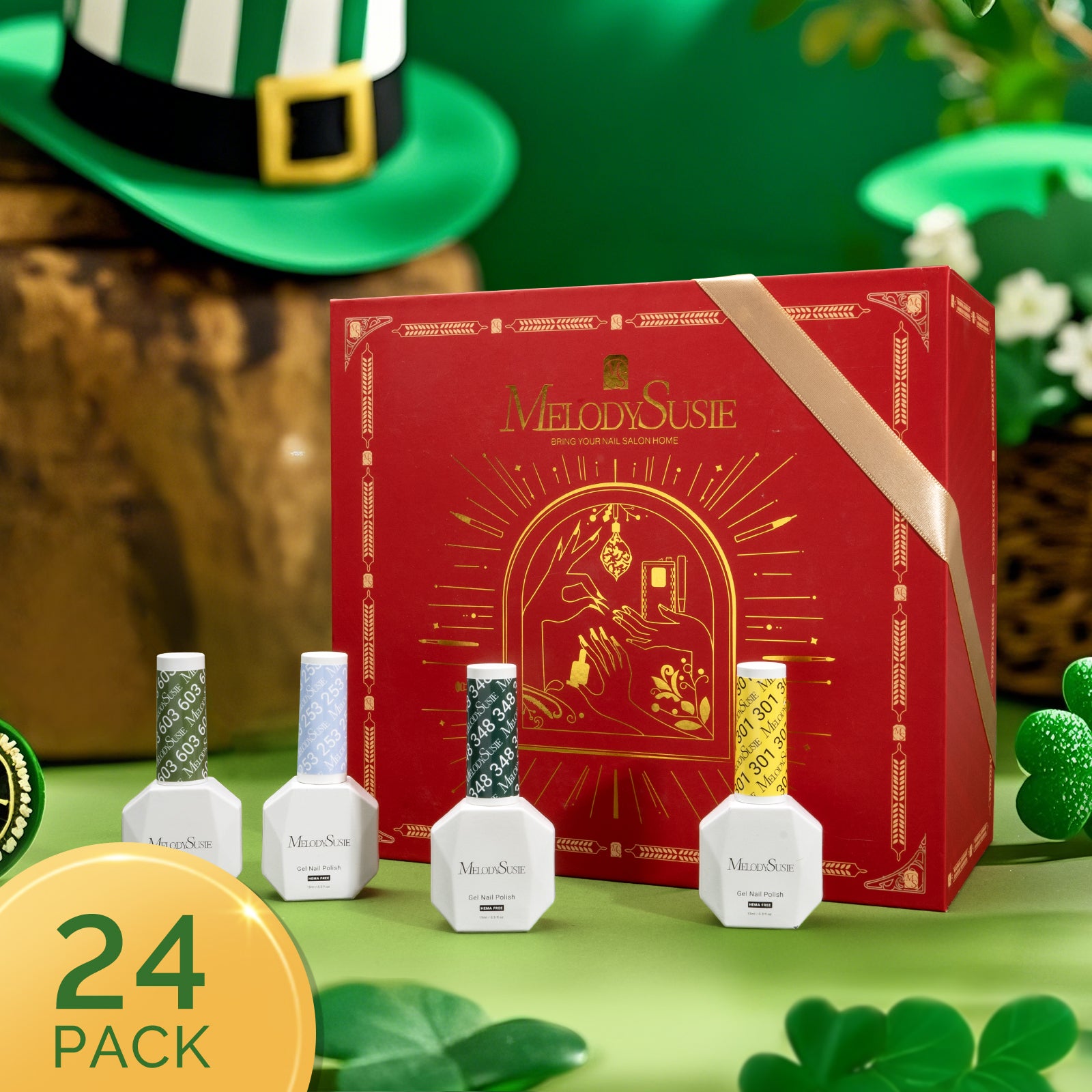 St. Patrick’s Day Hema Free Gel Nail Polish 24 Colors 0.5fl oz/15ml