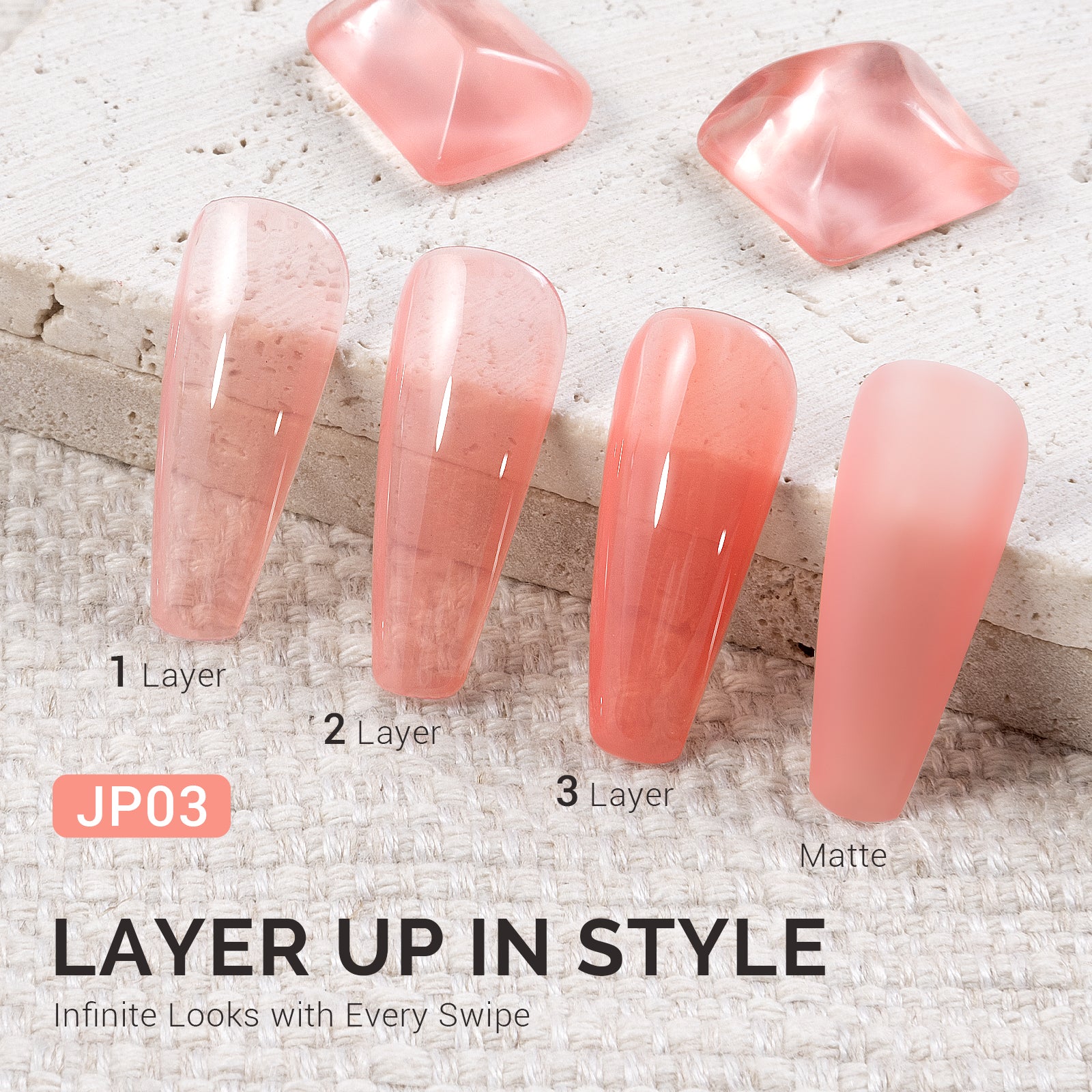 Jeweliver Jelly Gel Polish 15ml - Pink Coral - JP03