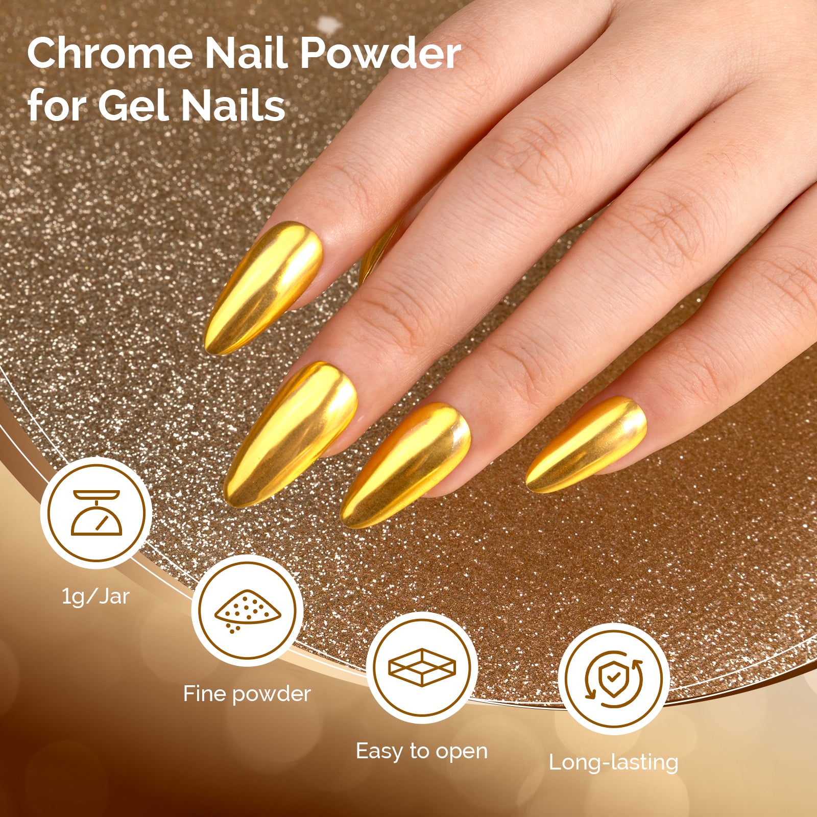 Gold Chrome Nail Powder