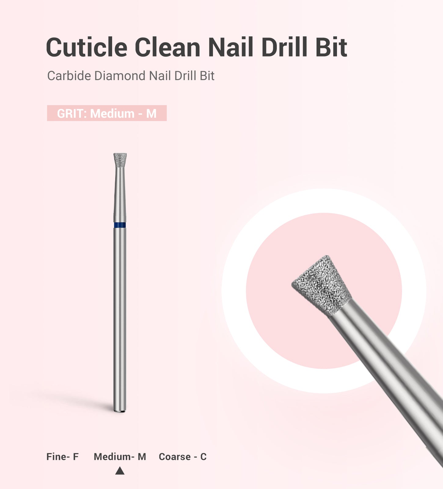 6.7mm Inverted Tapered Cuticle Clean Nail Drill Bit