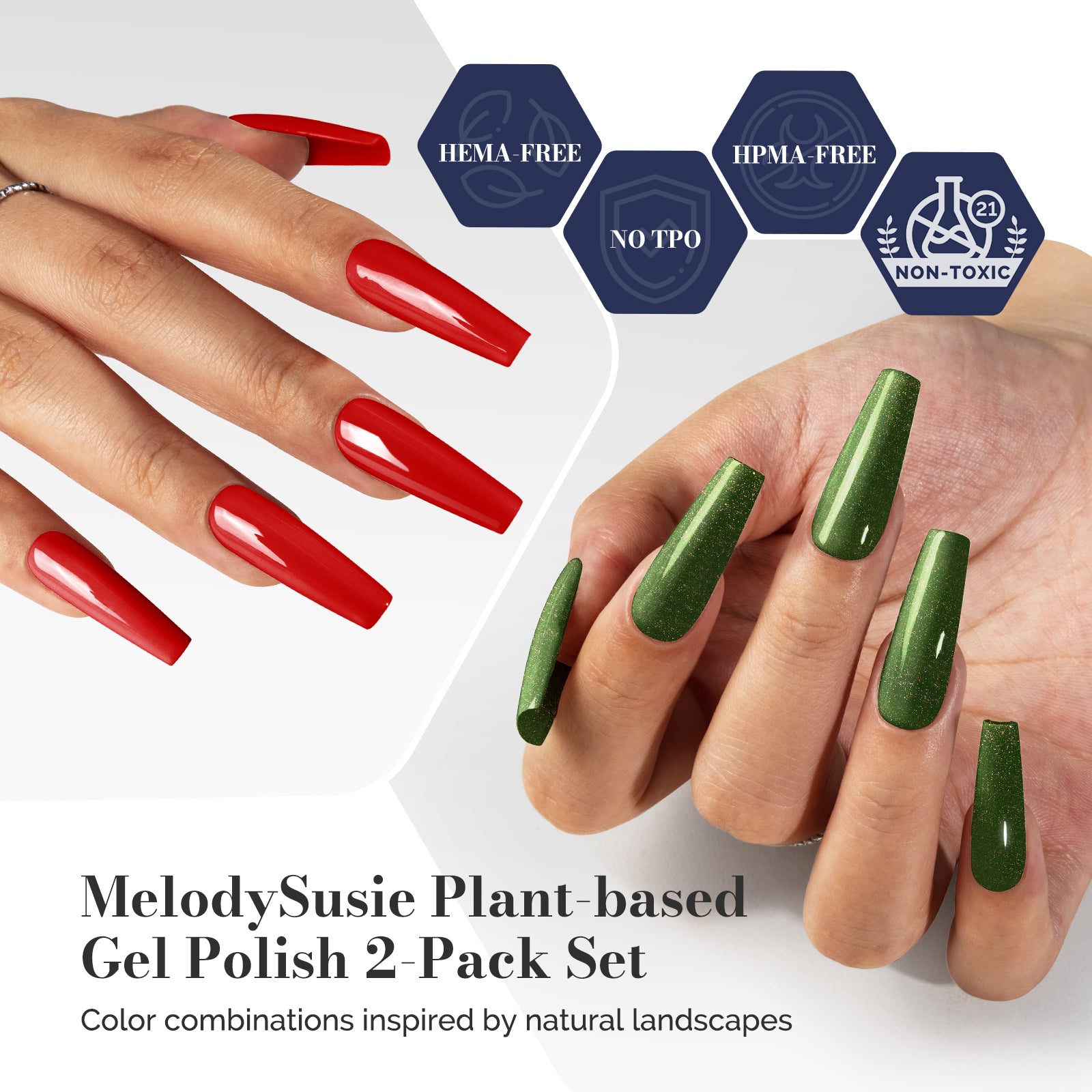 Fleurwee Gel Polish 2Pcs Red&Green-P39+P52