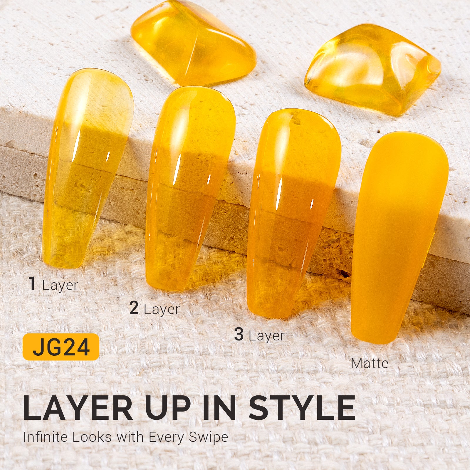 Jeweliver Jelly Gel Polish 15ml - Yellow Heliodor - JG24