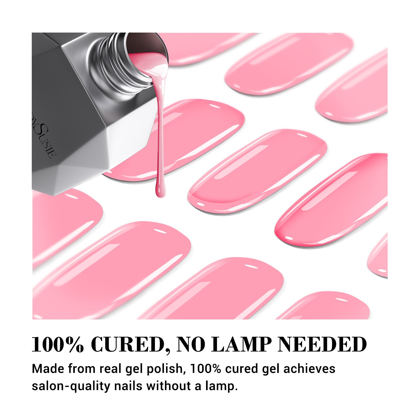 Qcoat Fully Cured Gel Nail Strips - Flamingo Pink(US ONLY)