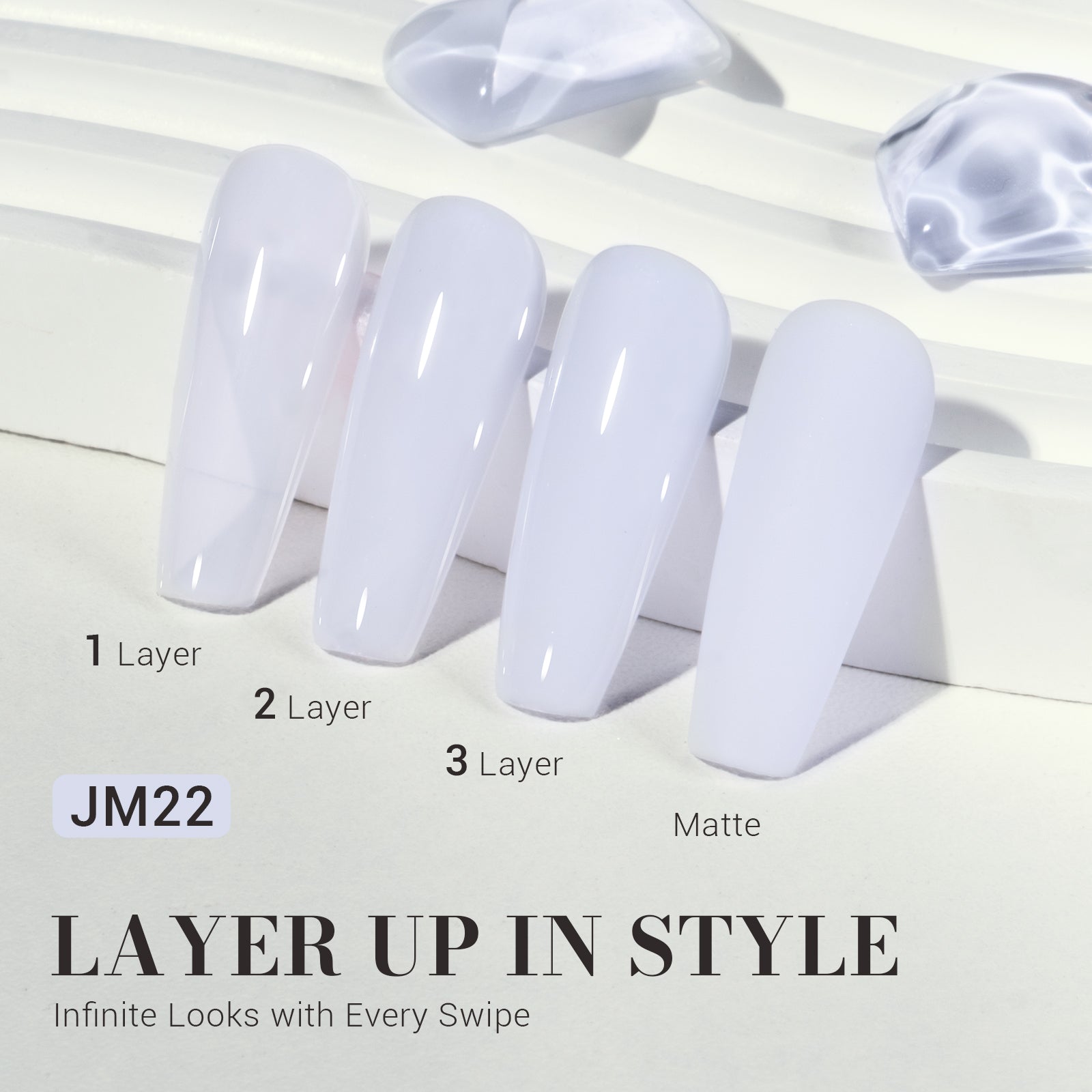 Jeweliver Jelly Gel Nail Polish 0.5 fl oz/15ml - Milky JM22