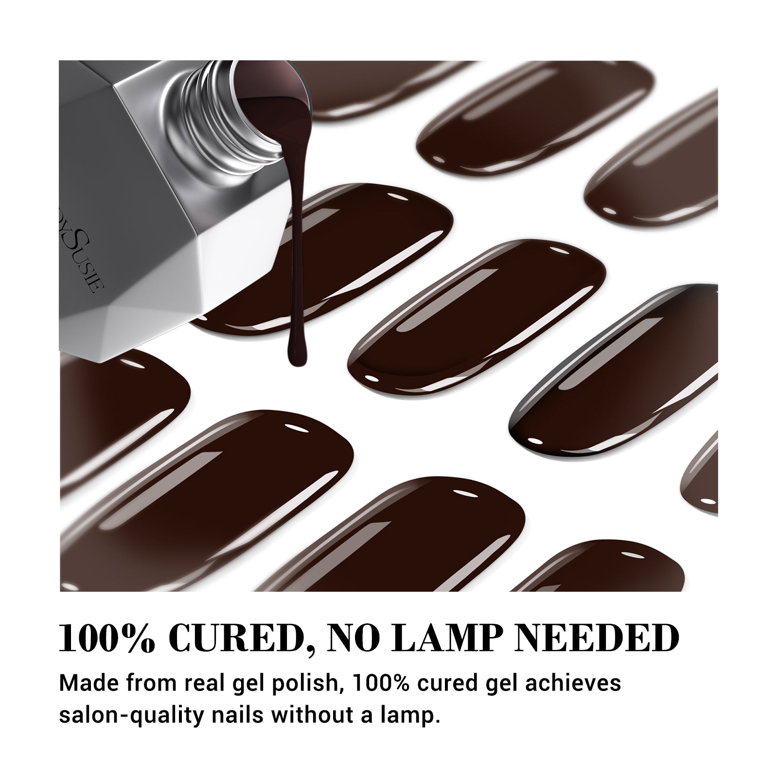 Qcoat Fully Cured Gel Nail Strips - Chocolate(US ONLY)