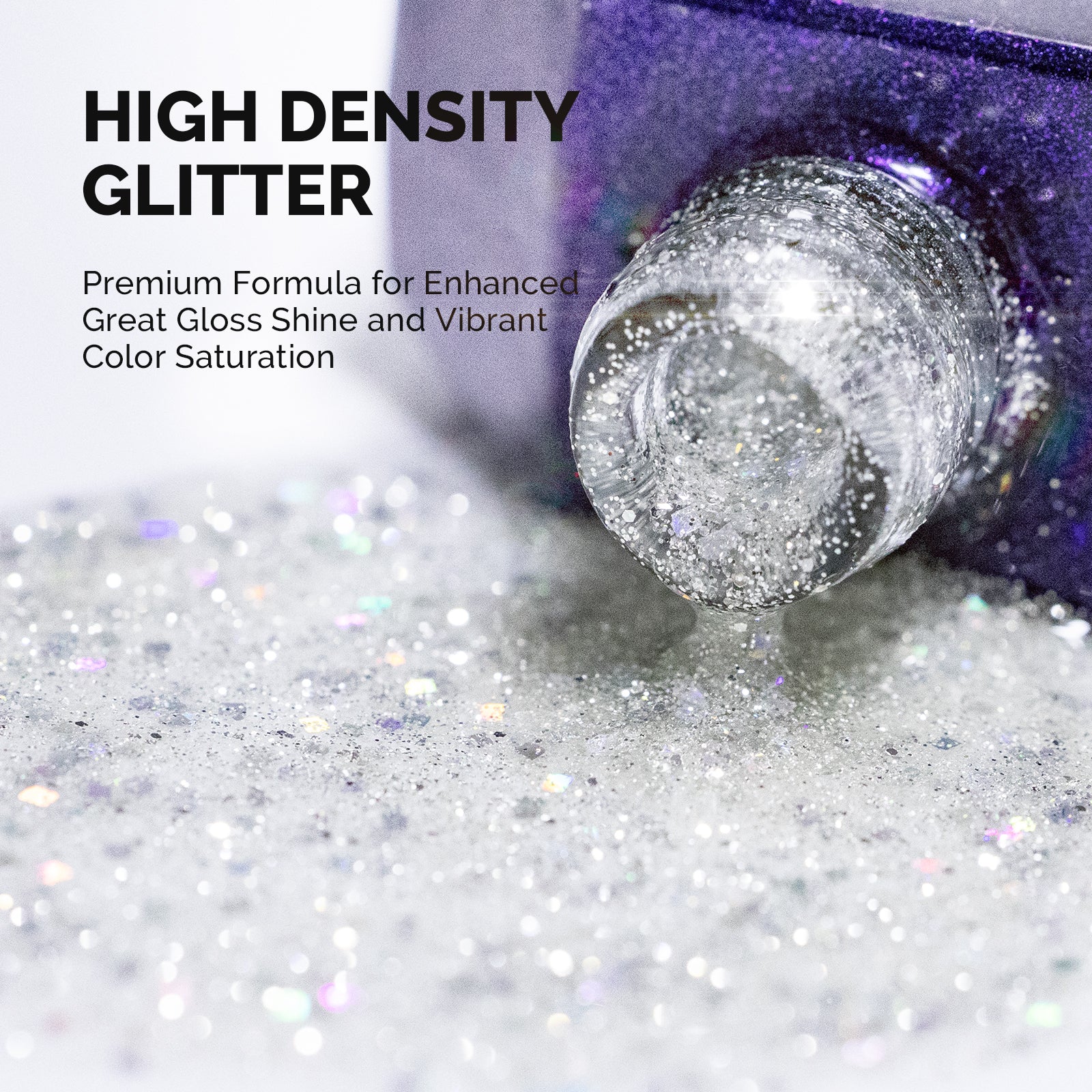 Galaliver Glitter Gel Nail Polish 15ml - X09 Colorful Silver