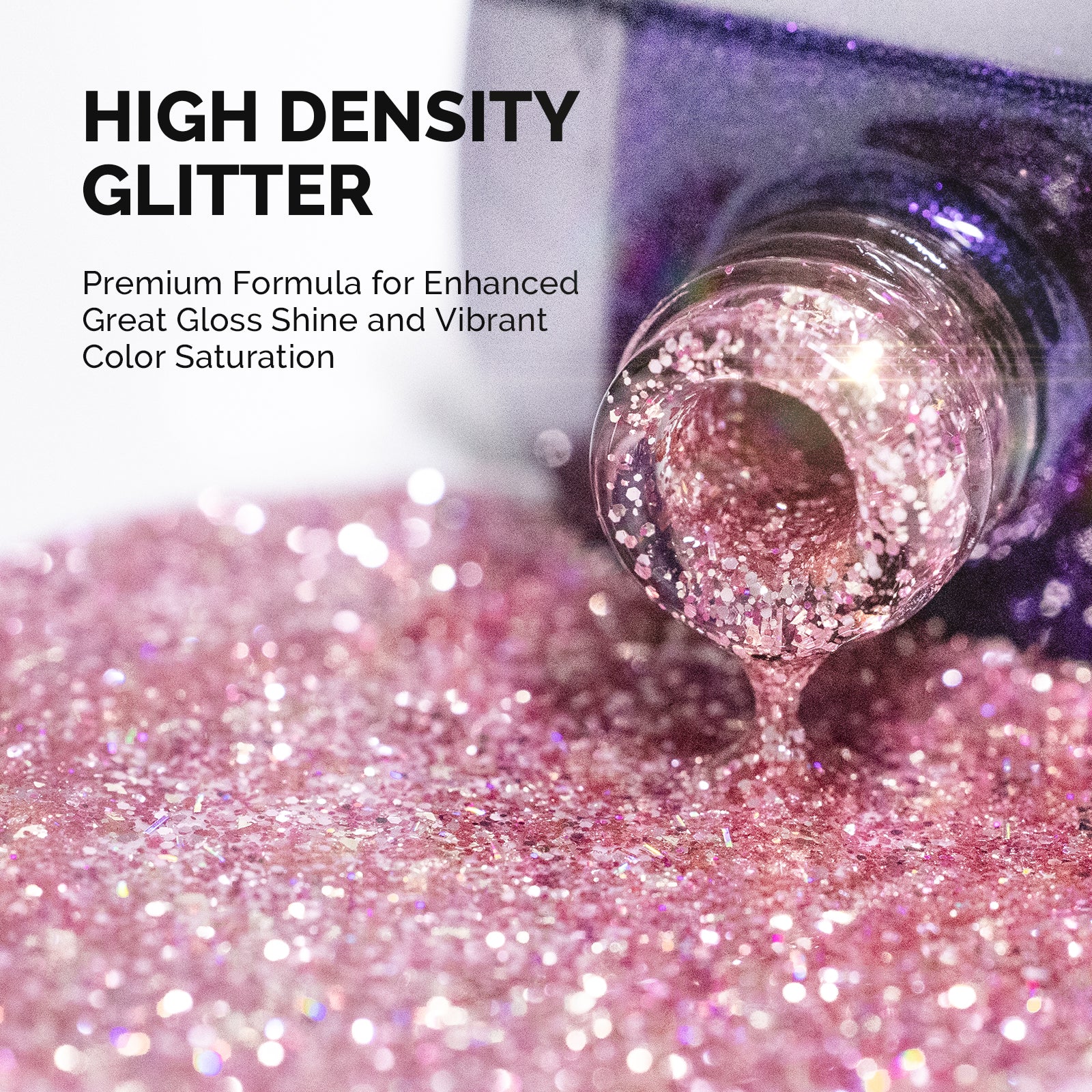 Galaliver Glitter Gel Nail Polish 15ml - X12 Sweet Pink