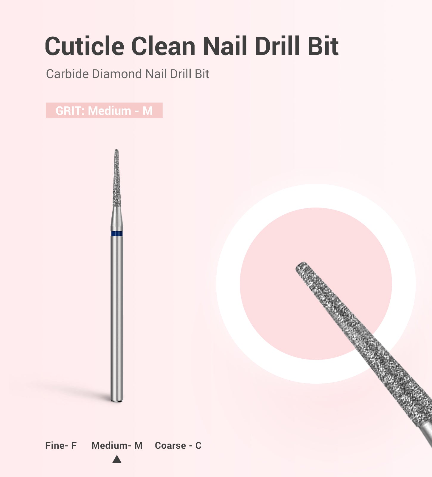 1.6mm Needle Shape Cuticle Clean Nail Drill Bit