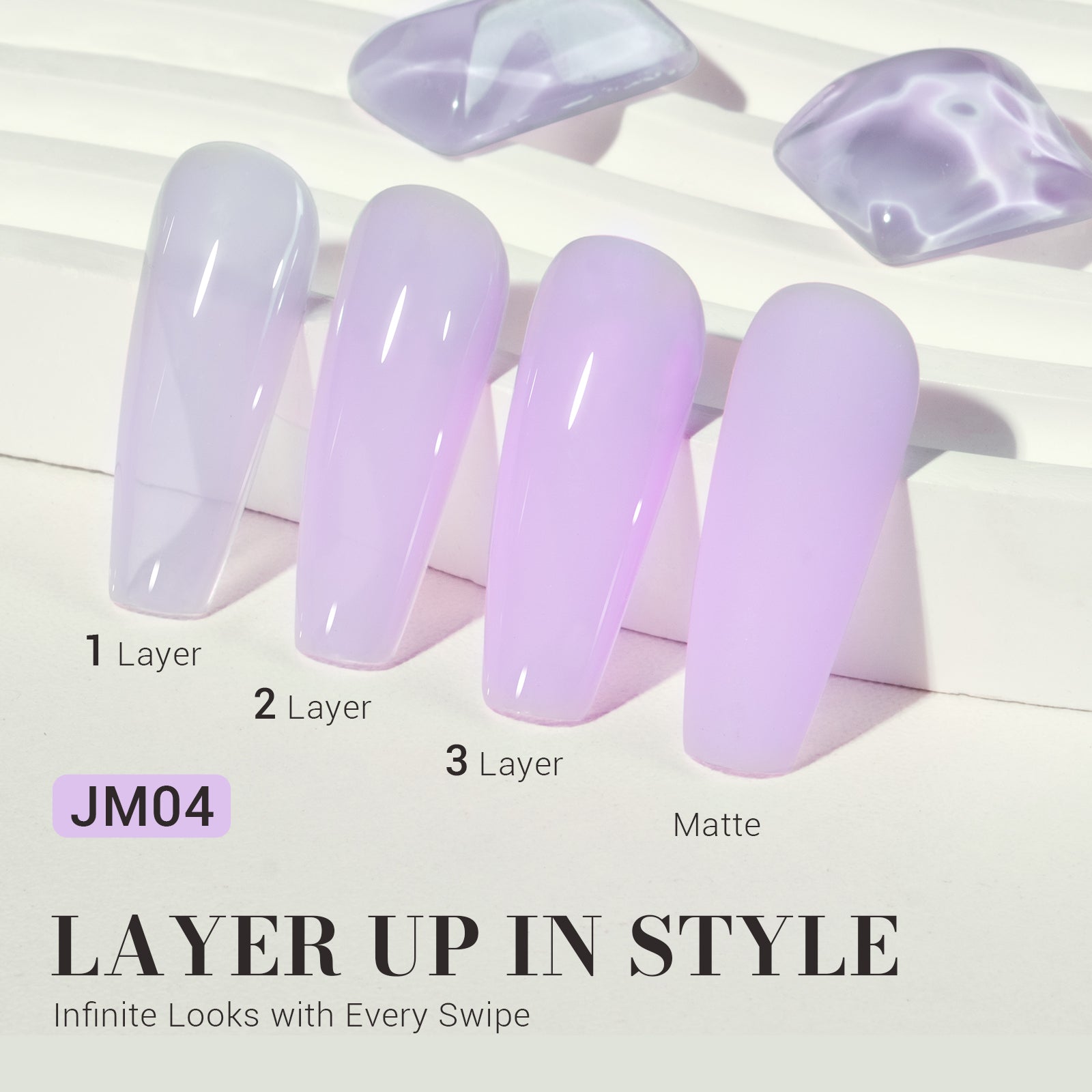 Jeweliver Jelly Gel Nail Polish 0.5 fl oz/15ml - Fog Purple JM04