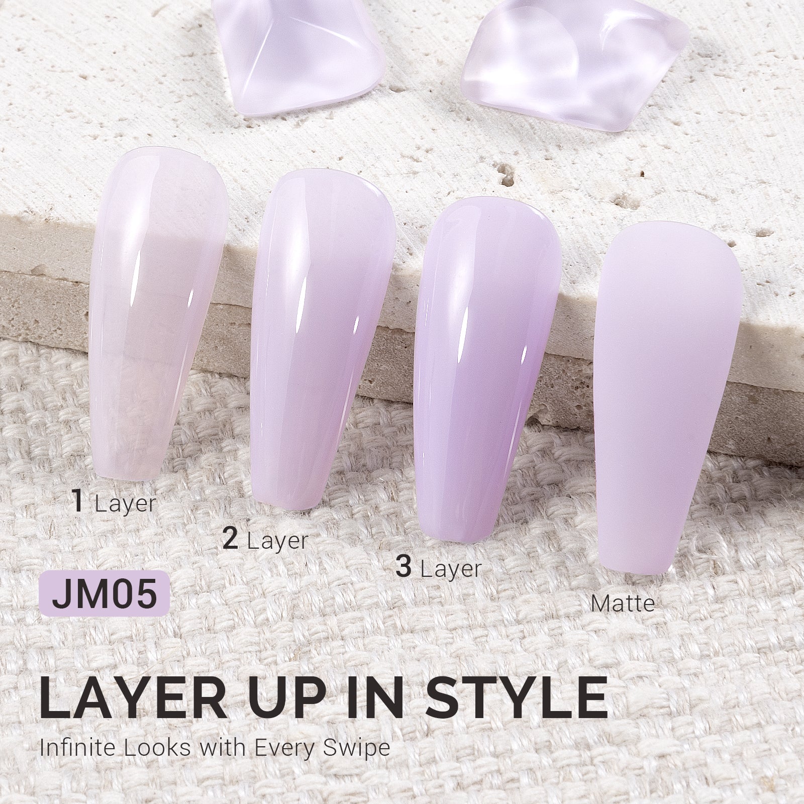 Jeweliver Jelly Gel Polish 15ml - Purple Chalcedony - JM05