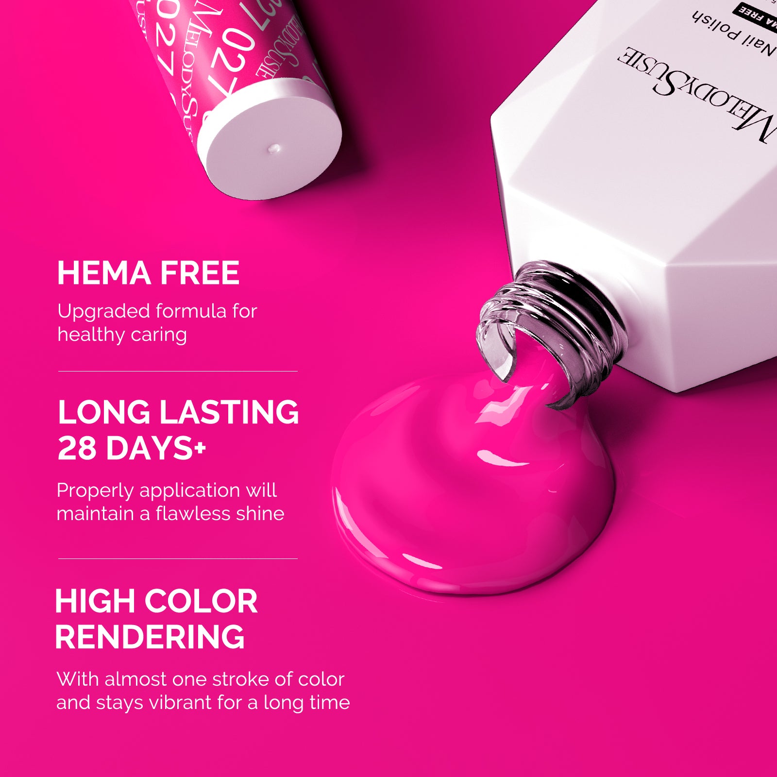 027 Peony Pink- Hema Free Gel Nail Polish 0.5 fl oz/15ml