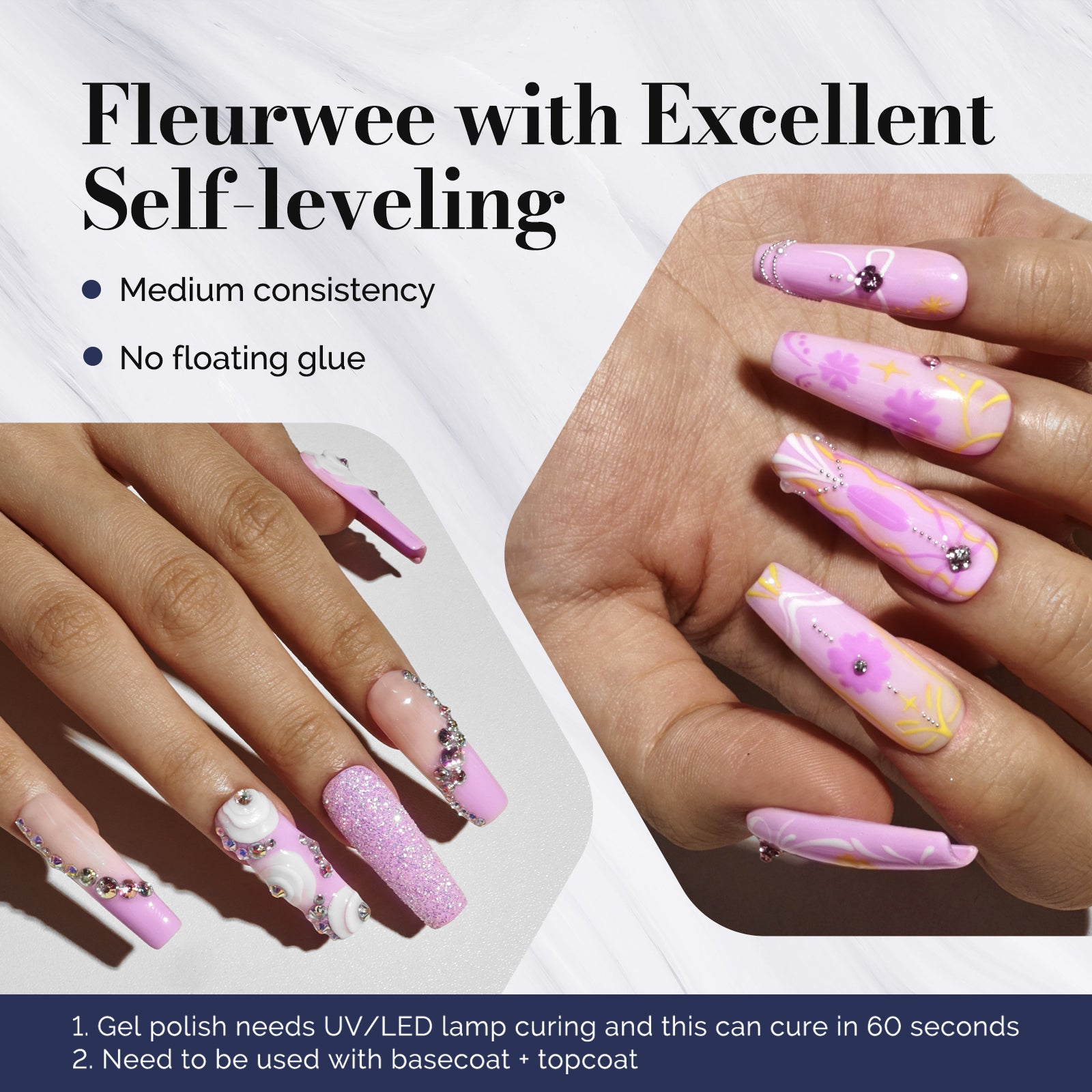 Fleurwee Gel Nail Polish Plant-based 0.5 fl oz/15ml - P44 Purple-Impatiens