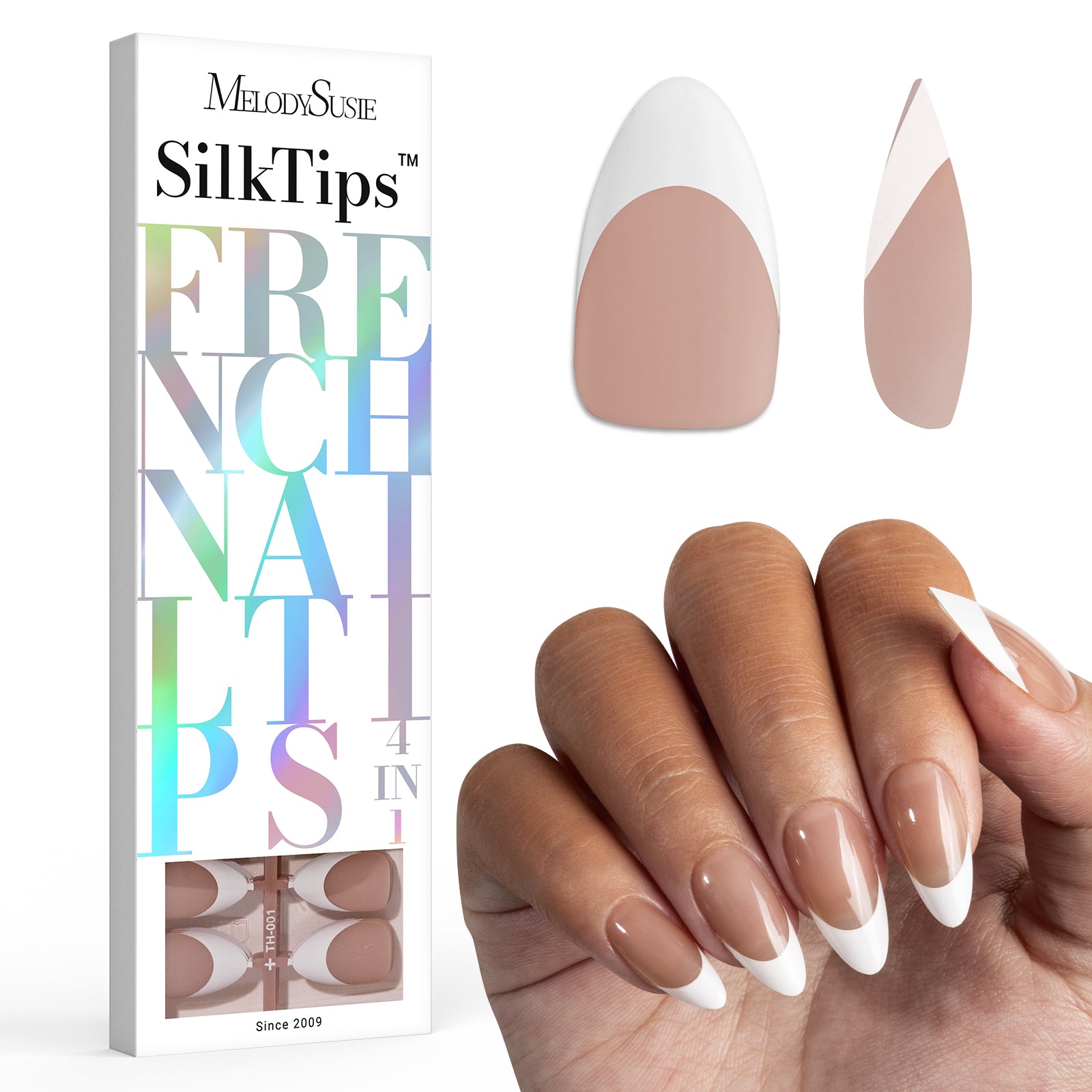 SilkTips 4 in 1  French Soft Gel Nail Tips - 150Pcs