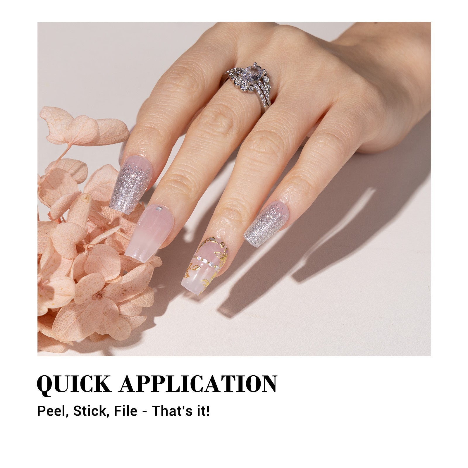 Qcoat Fully Cured Gel Nail Strips - Nude Fresh(US ONLY)