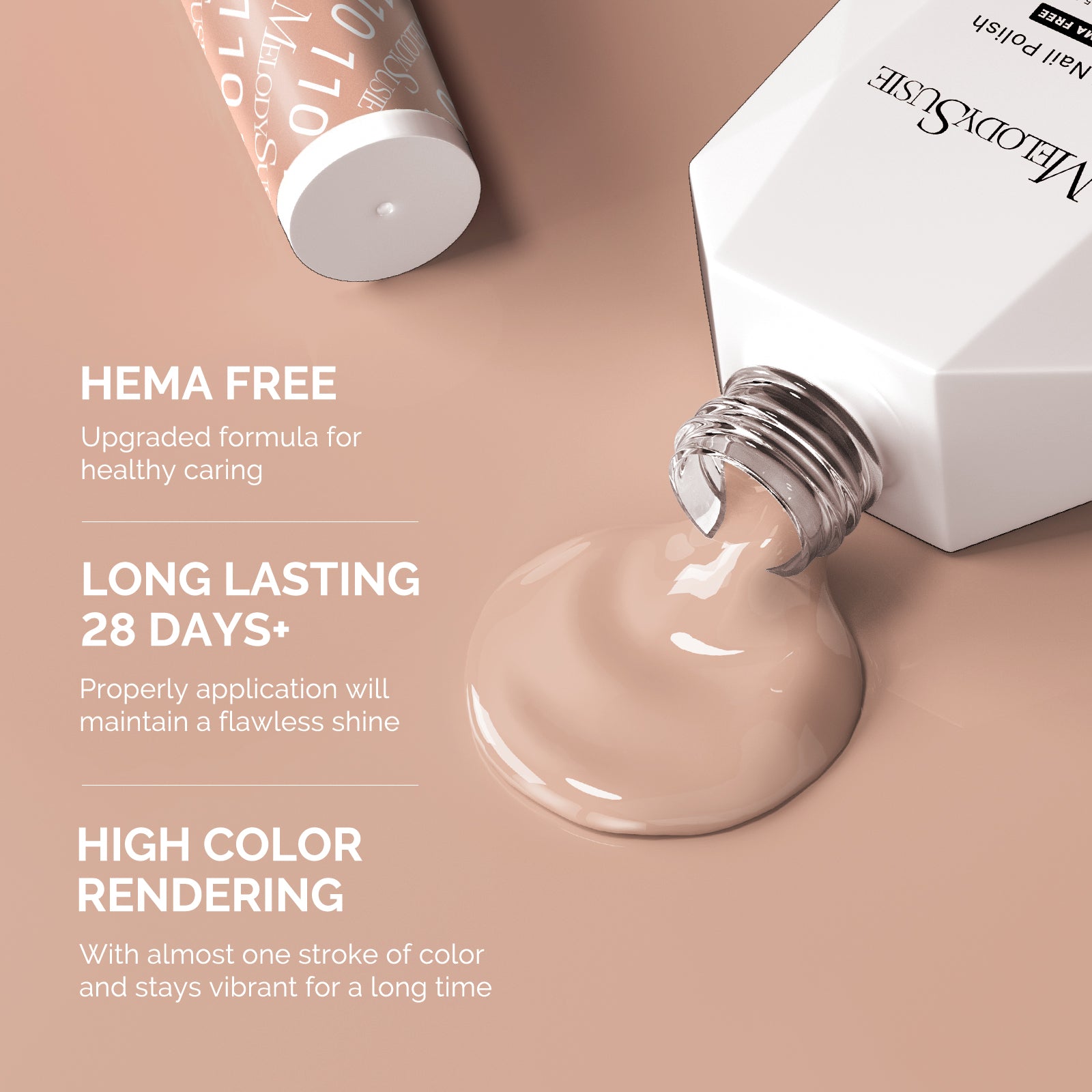 110 Sand Nude - Hema Free Gel Nail Polish 0.5 fl oz/15ml