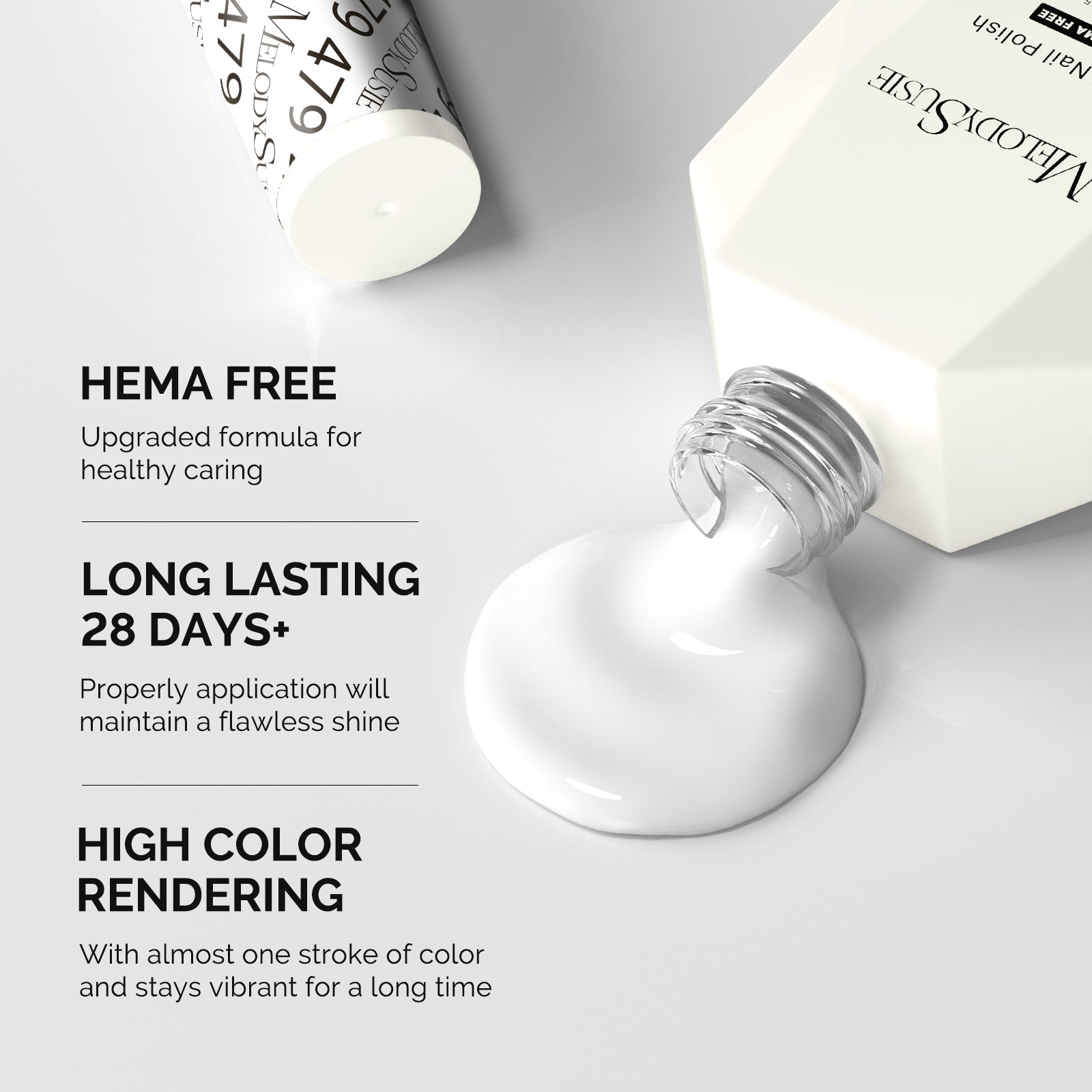 479 White - Hema Free Gel Nail Polish 0.5 fl oz/15ml