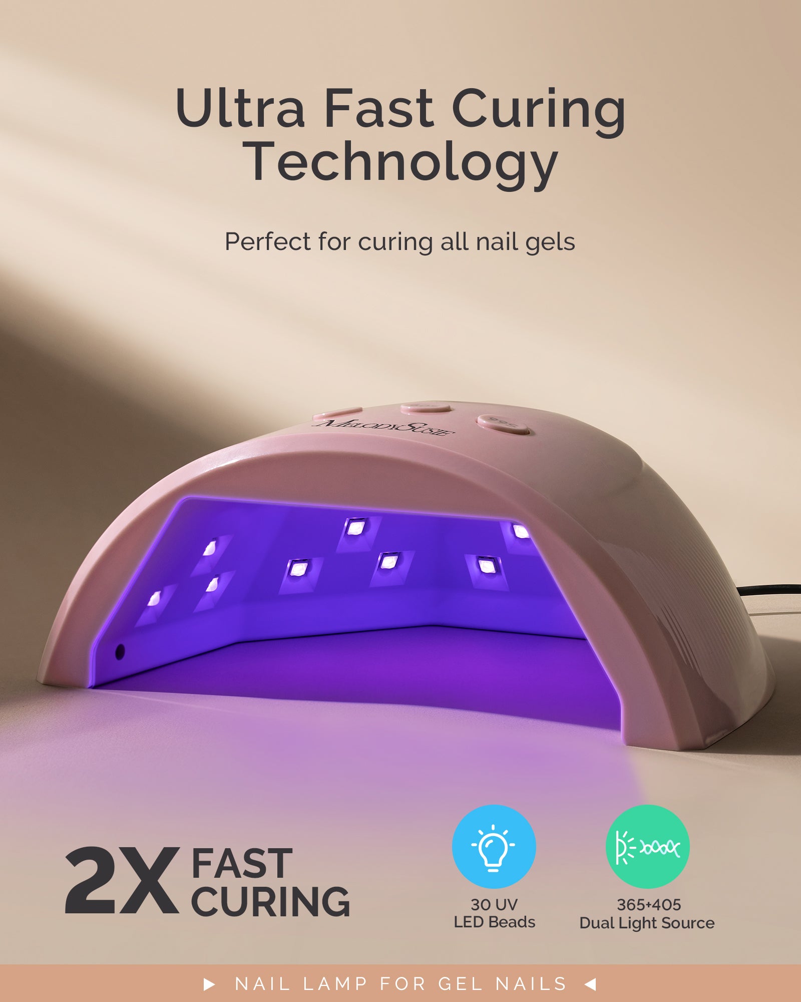 P-PLUS30F UV/LED Nail Lamp - Pink