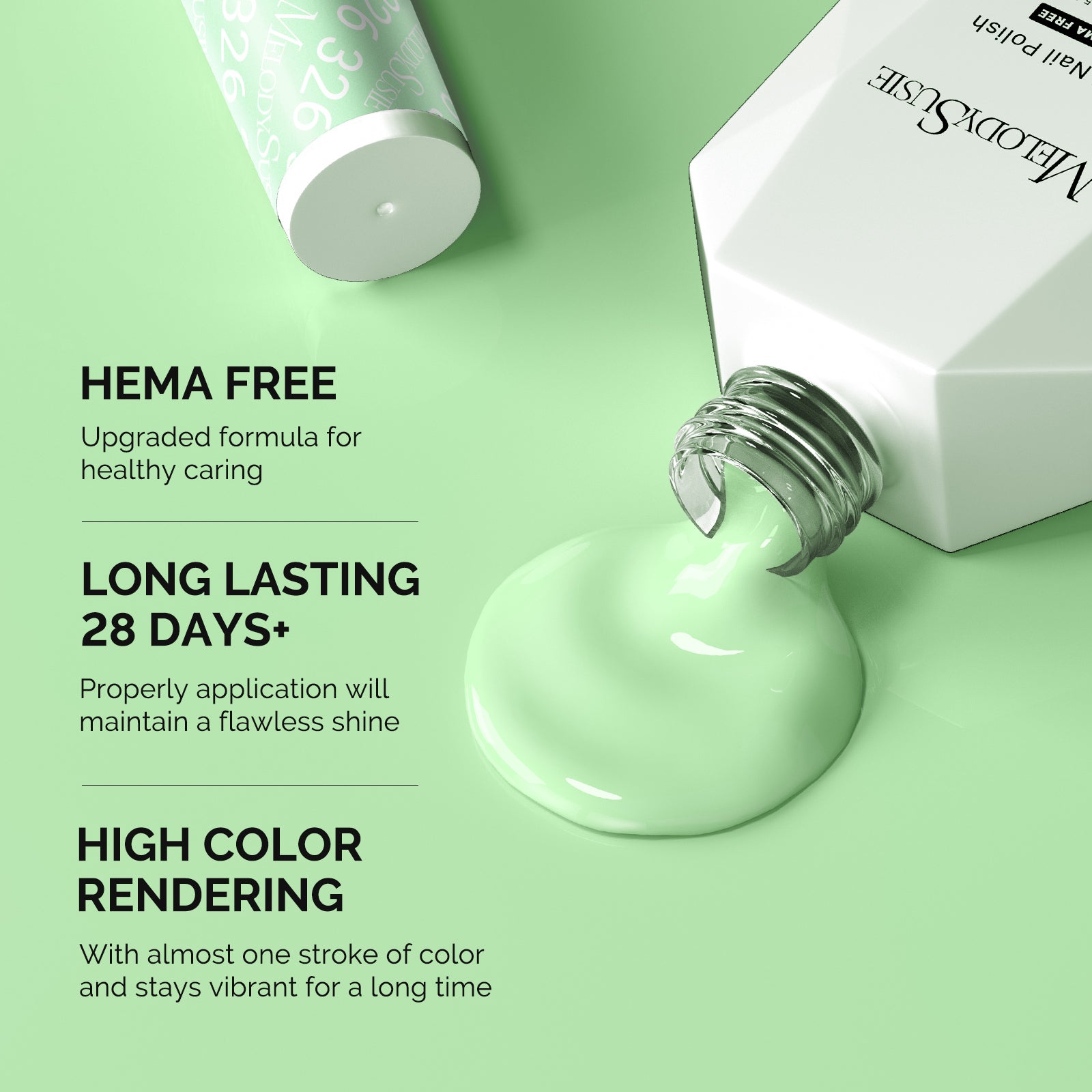 326 Light Green - Hema Free Gel Nail Polish 0.5 fl oz/15ml