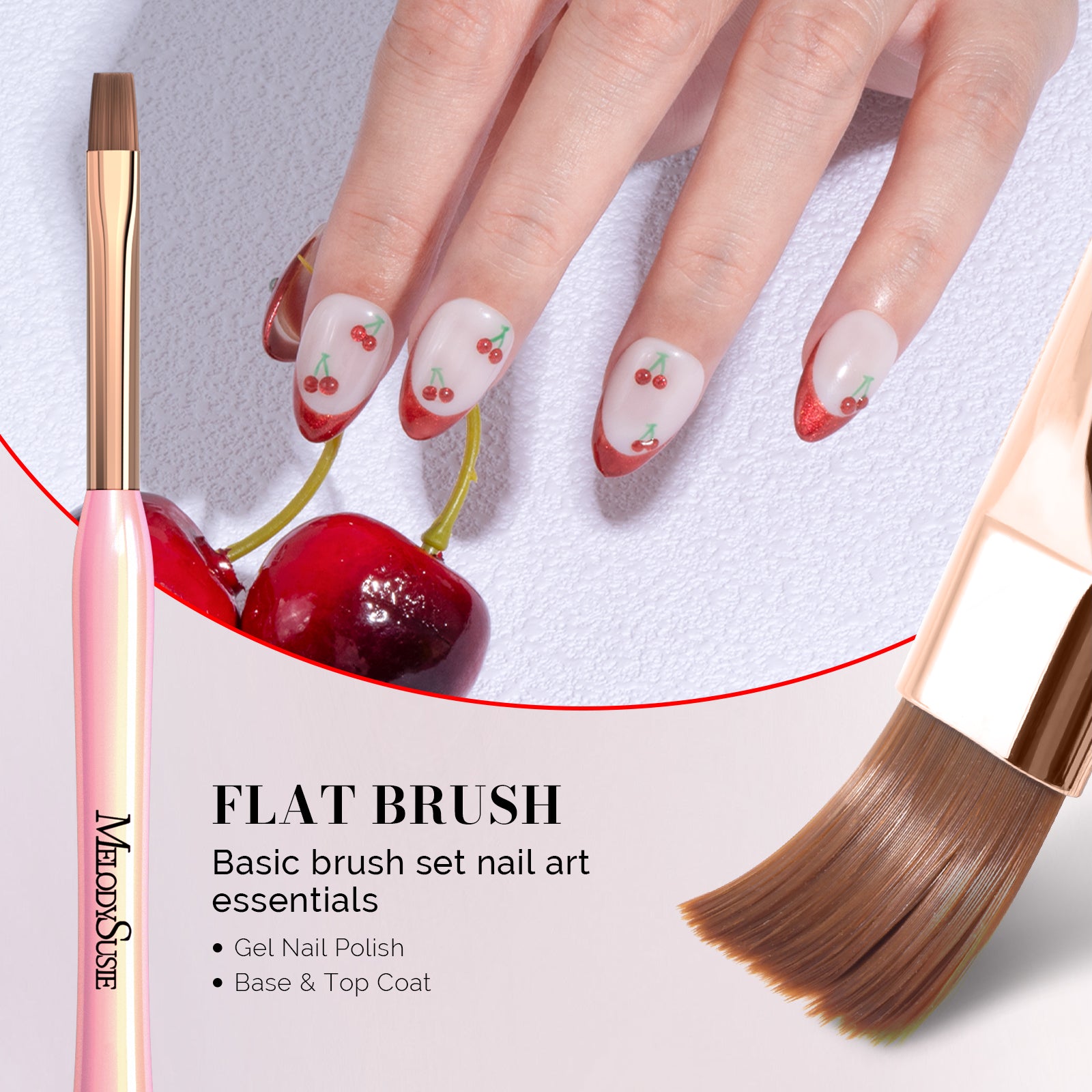 Nail Art Brushes Set 3Pcs