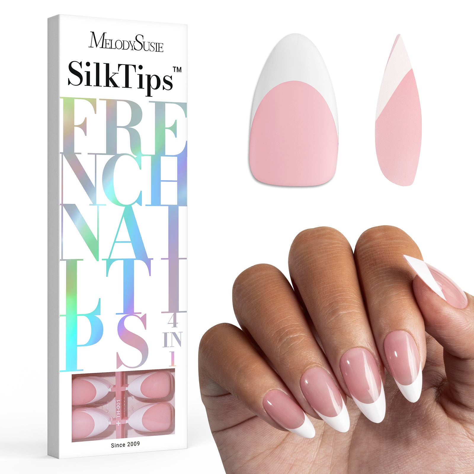 SilkTips 4 in 1  French Soft Gel Nail Tips - 150Pcs