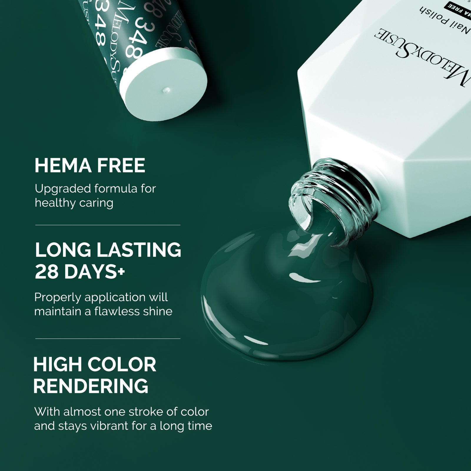 348 Green - Hema Free Gel Nail Polish 0.5 fl oz/15ml