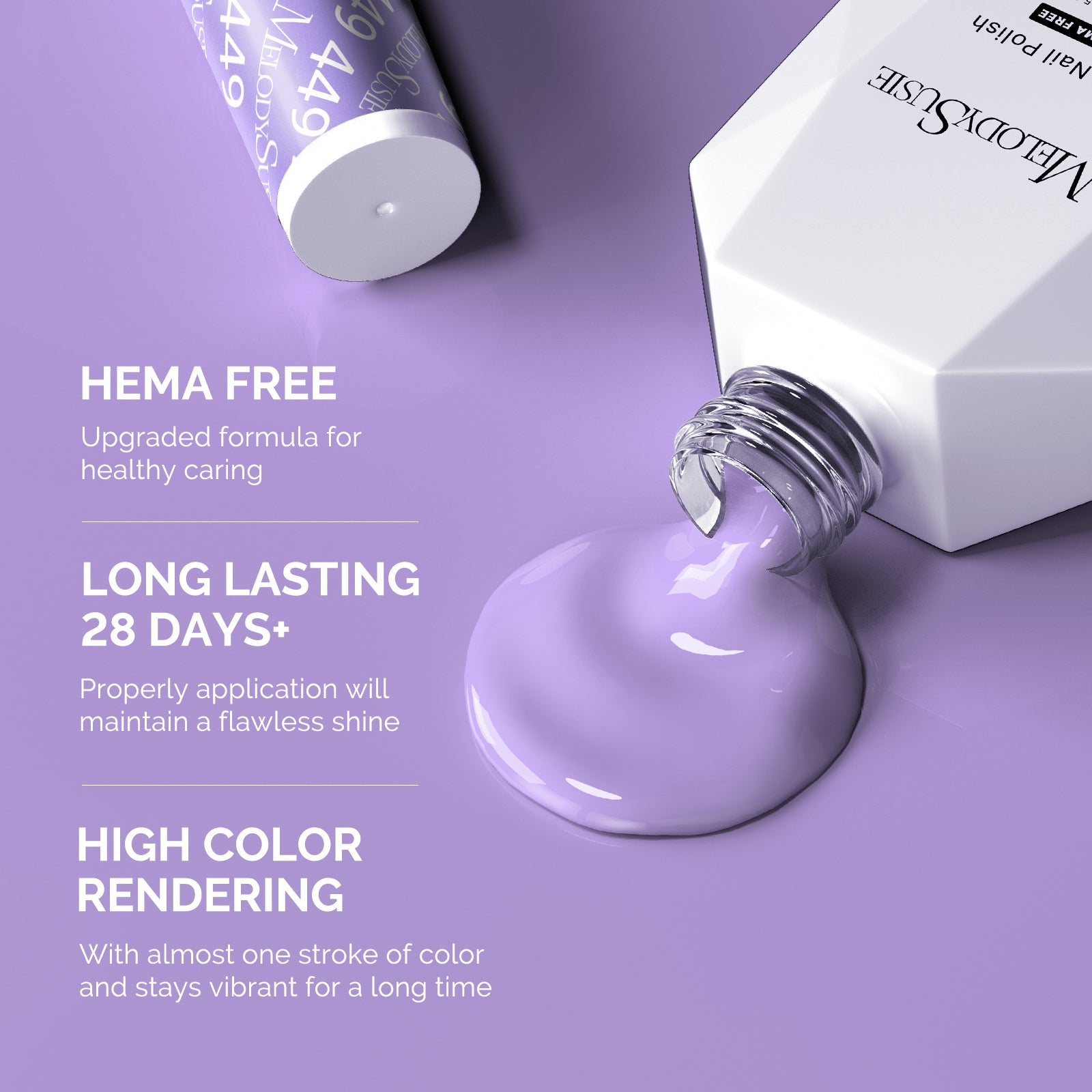 449 Purple - Hema Free Gel Nail Polish 0.5 fl oz/15ml