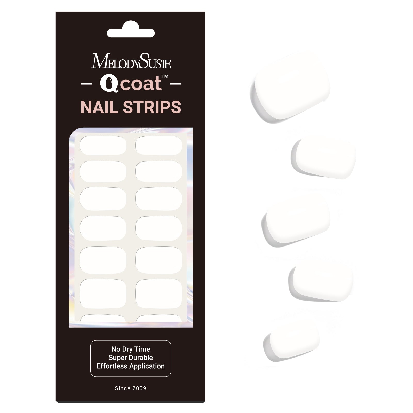 Qcoat Fully Cured Gel Nail Strips - White(US ONLY)