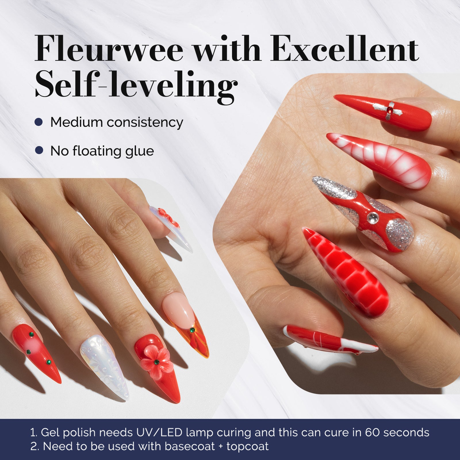 Fleurwee Gel Nail Polish Plant-based 0.5 fl oz/15ml - P39 Geranium Red