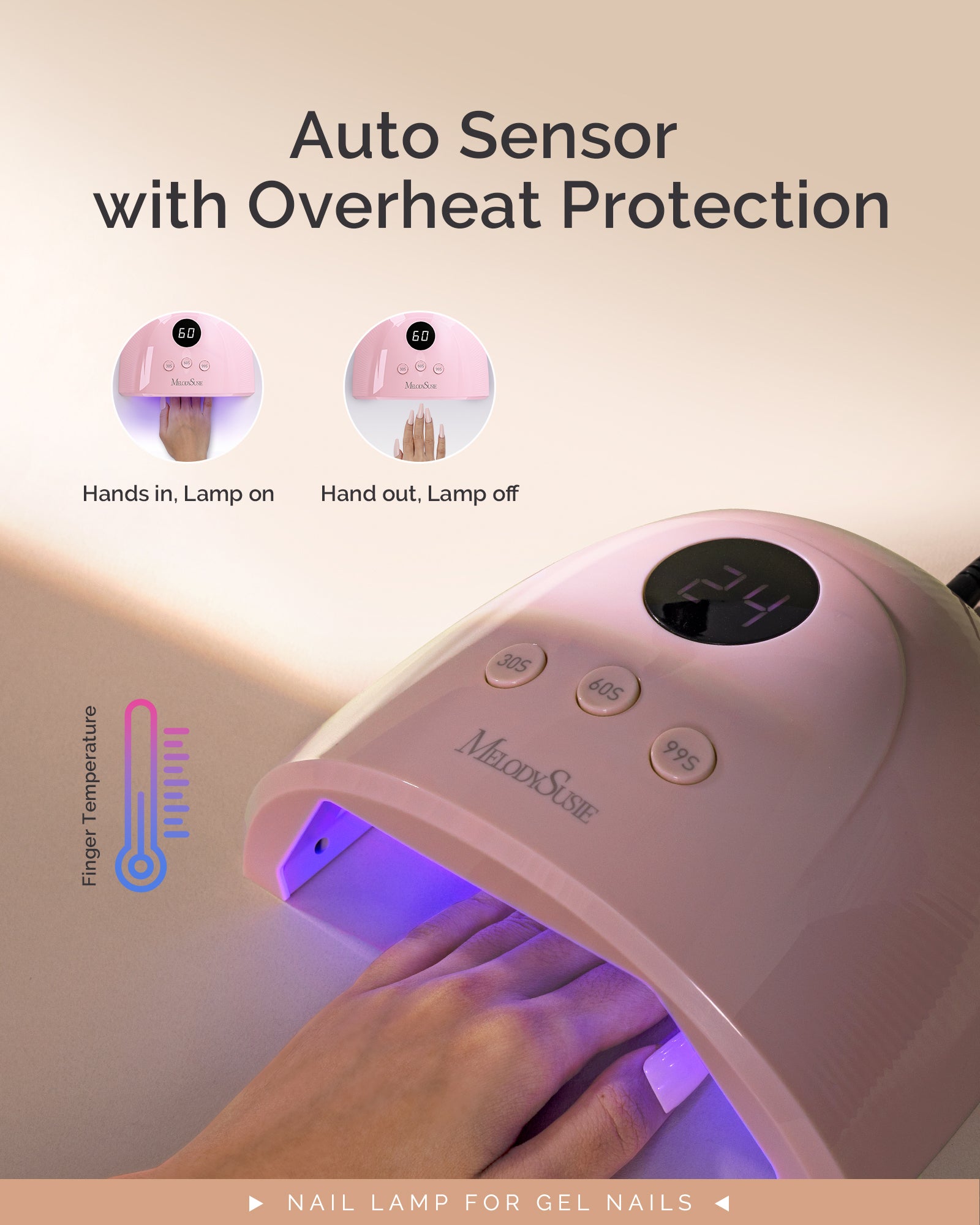 P-PLUS30F UV/LED Nail Lamp - Pink