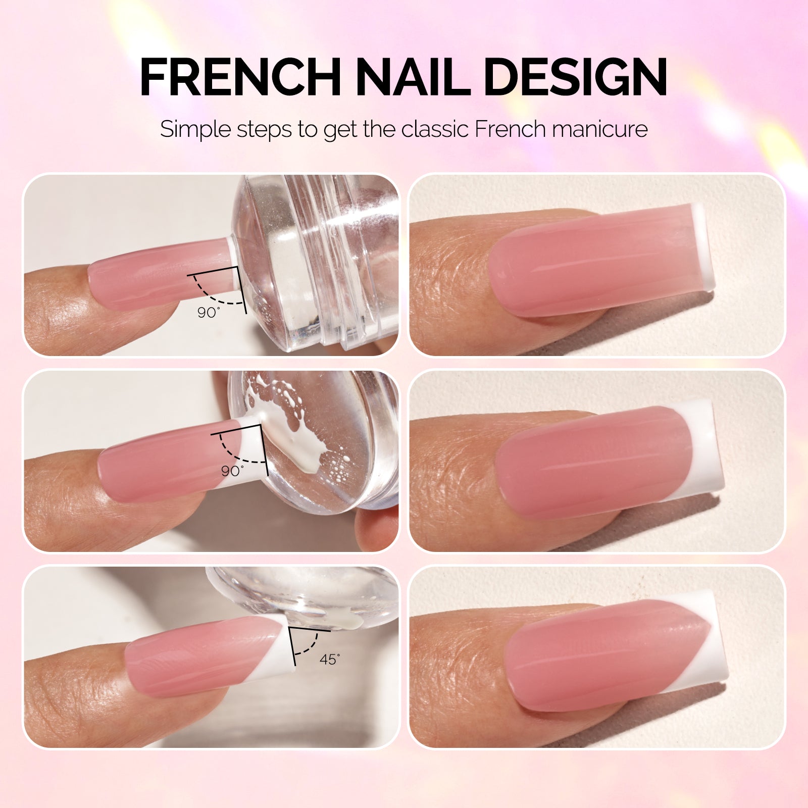 French Nail Stamper Kit 2PCS - Clear