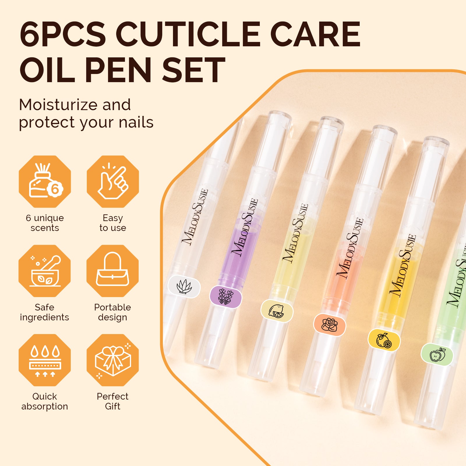 Cuticle Oil Pen 6Pcs Set