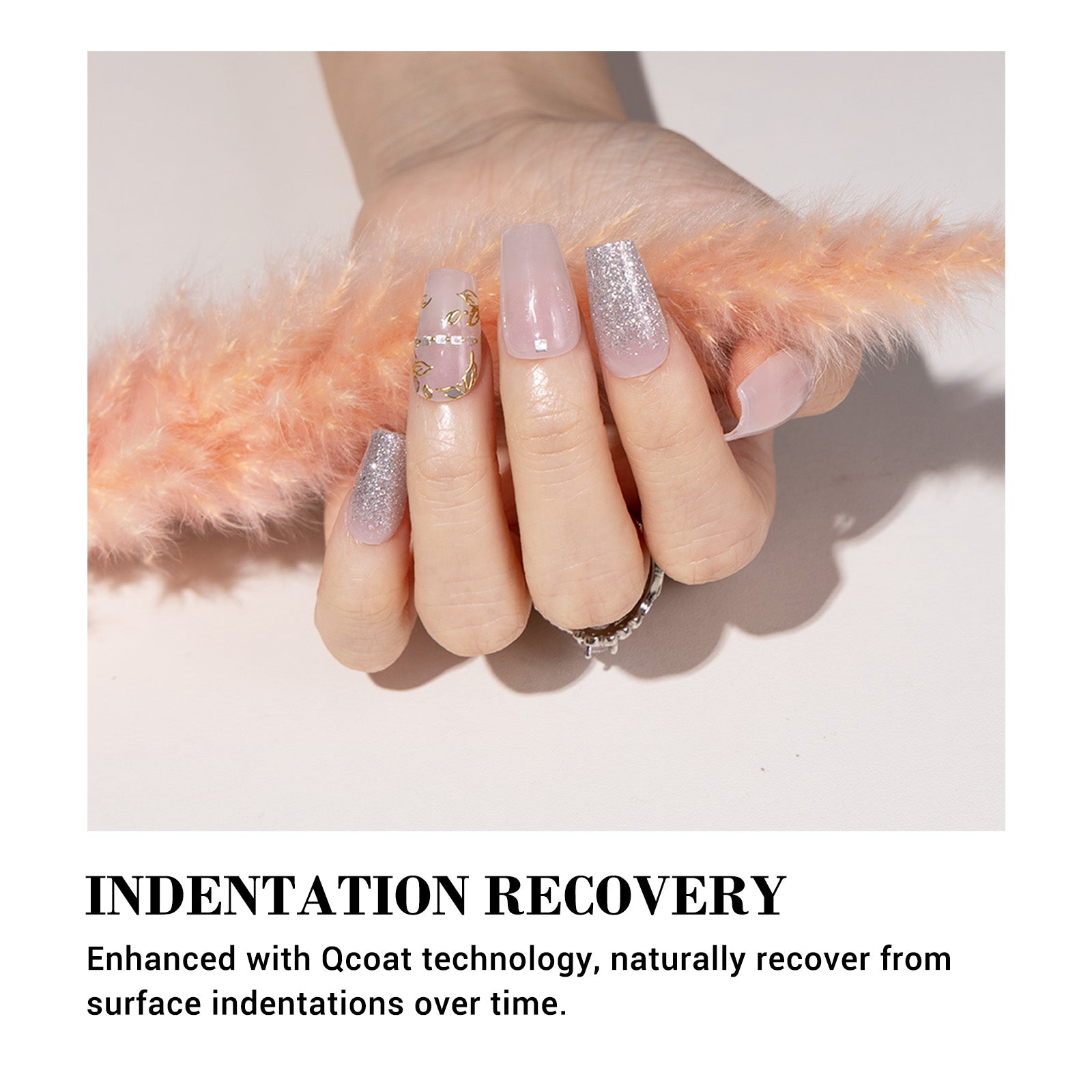 Qcoat Fully Cured Gel Nail Strips - Nude Fresh(US ONLY)