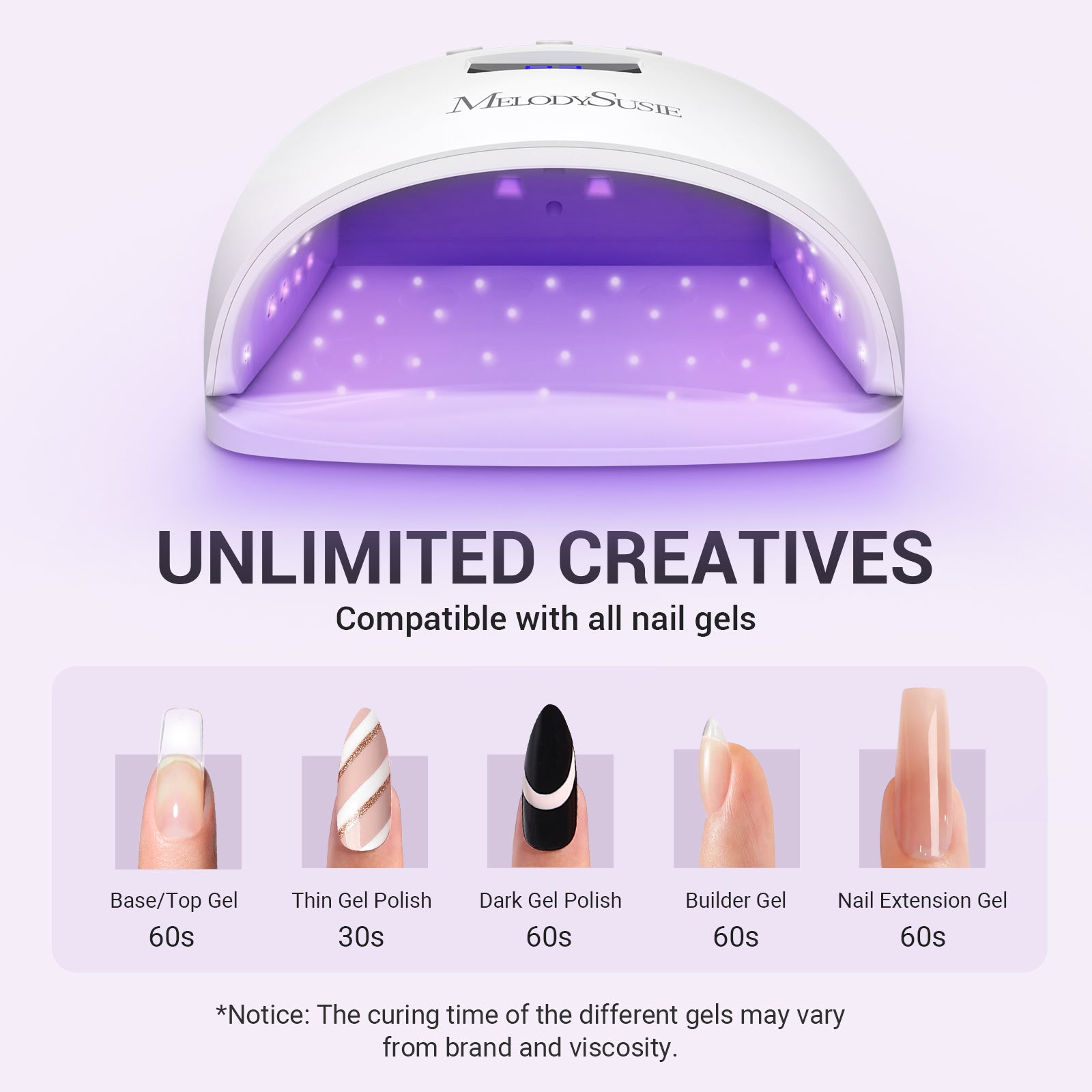 54W UV LED Professional Gel Nails UV Light Dryer MelodySusie