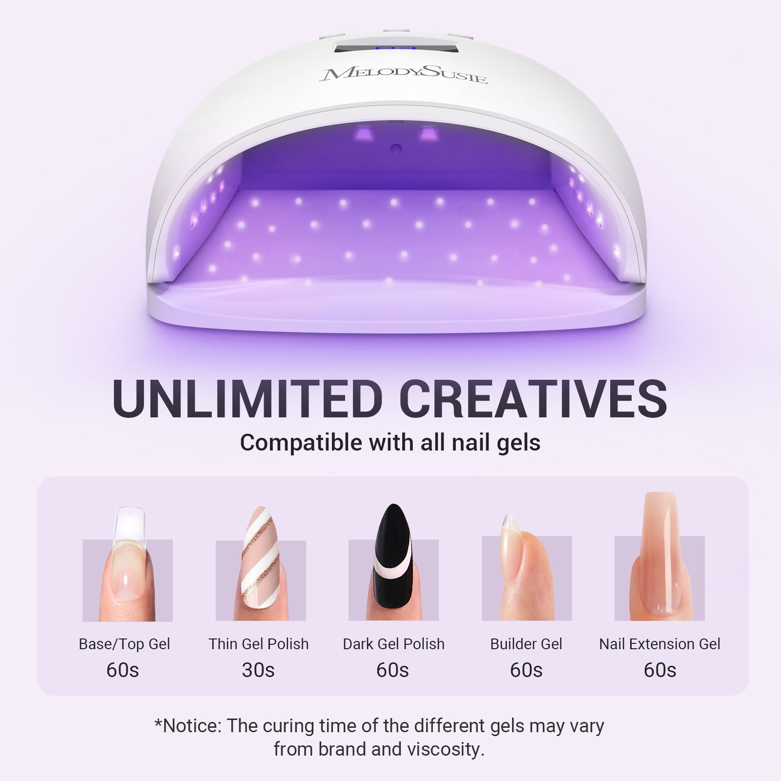 54W UV Dryer Light UV Nails Professional LED Gel MelodySusie 