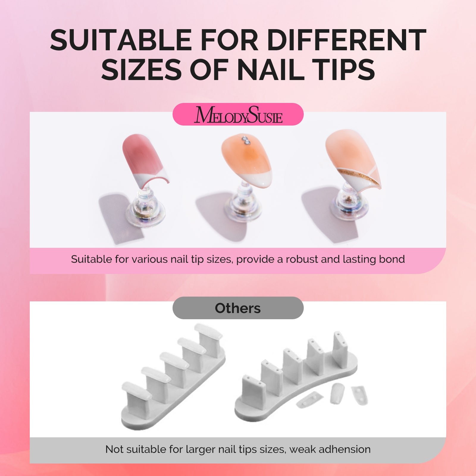 2 Sets Acrylic Magnetic Nail Stand