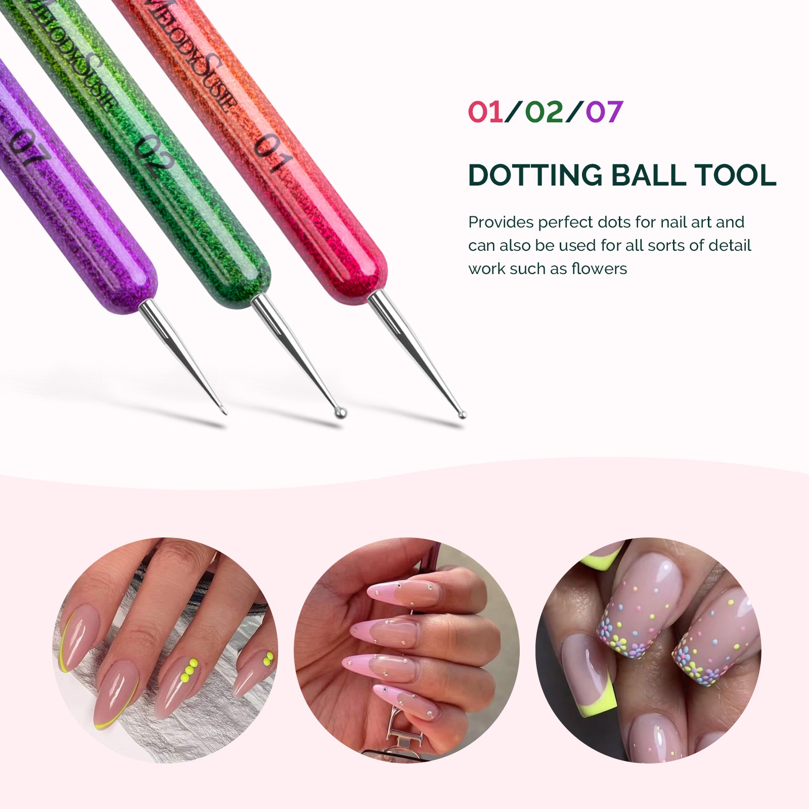 3PCS Nail Art Liner Brushes, UV Gel Painting Acrylic Nail Design Nylon  Brush, Nail Painting Drawing Pens (7/9/11mm)