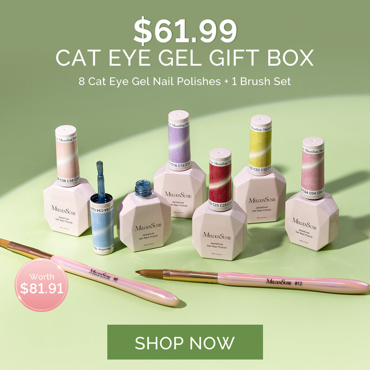 The $61.99 Custom Cat Eye Gel Nail Polish Collection