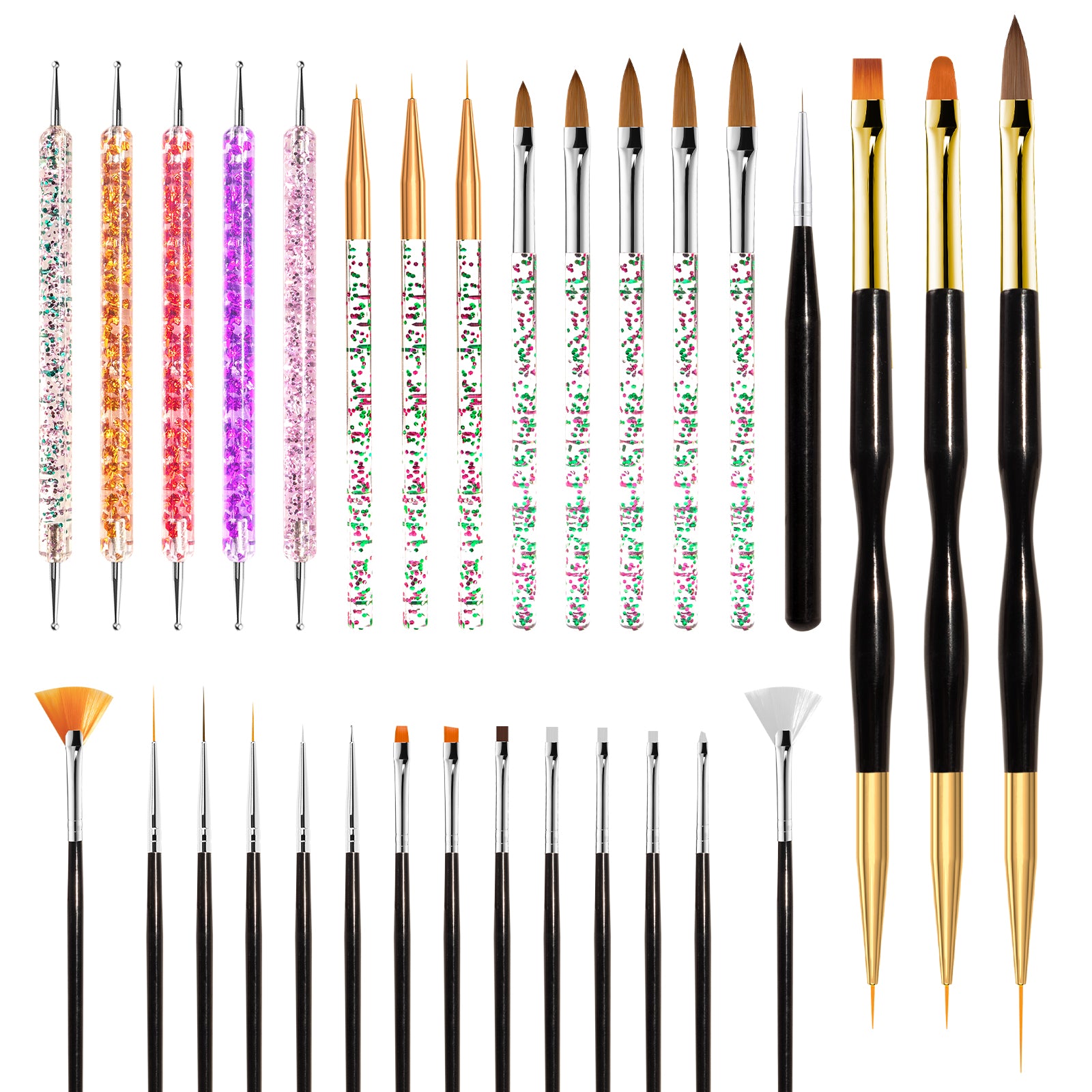 31Pcs Nail Art Brushes Set