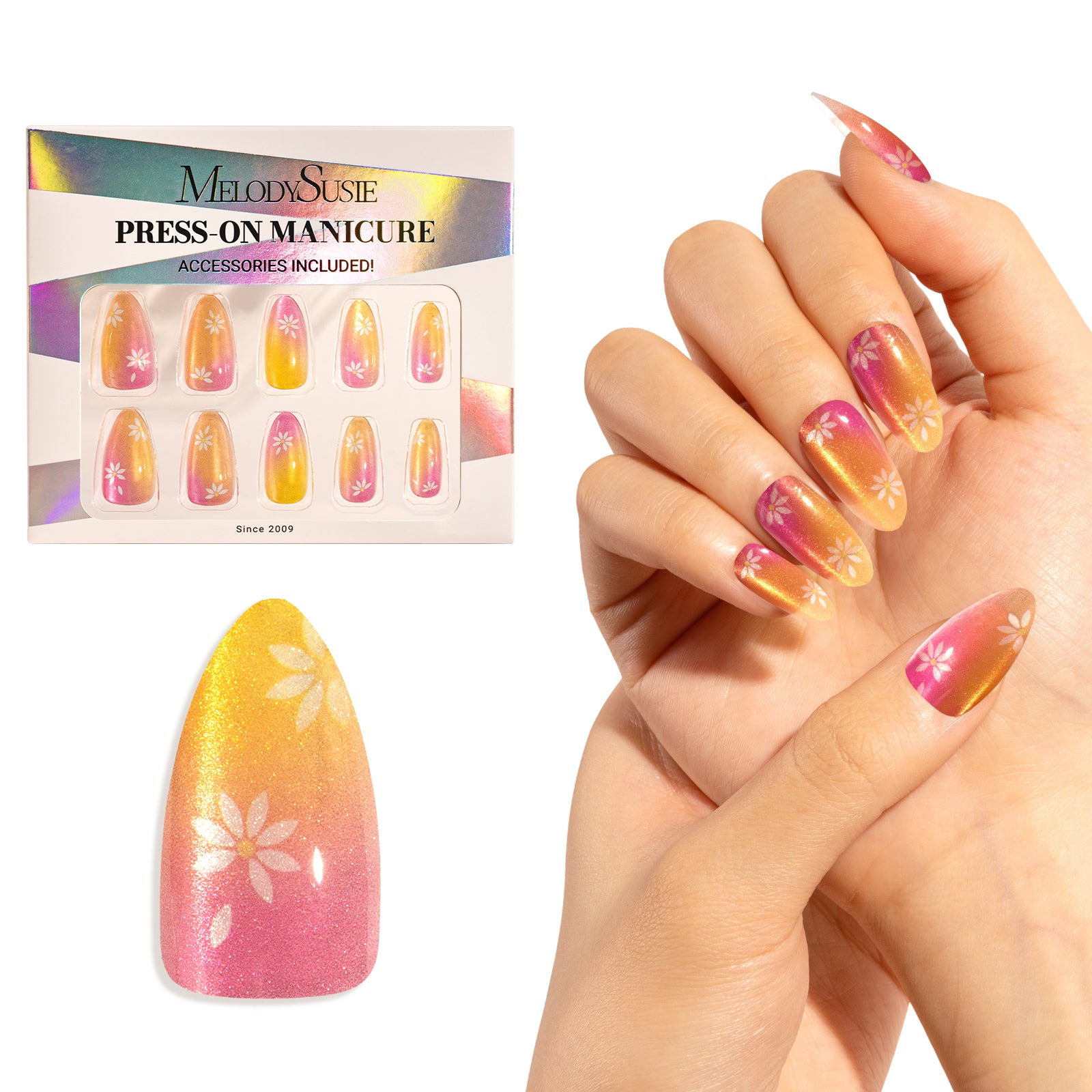 Passion Flowers Press On Nails Kit - US ONLY