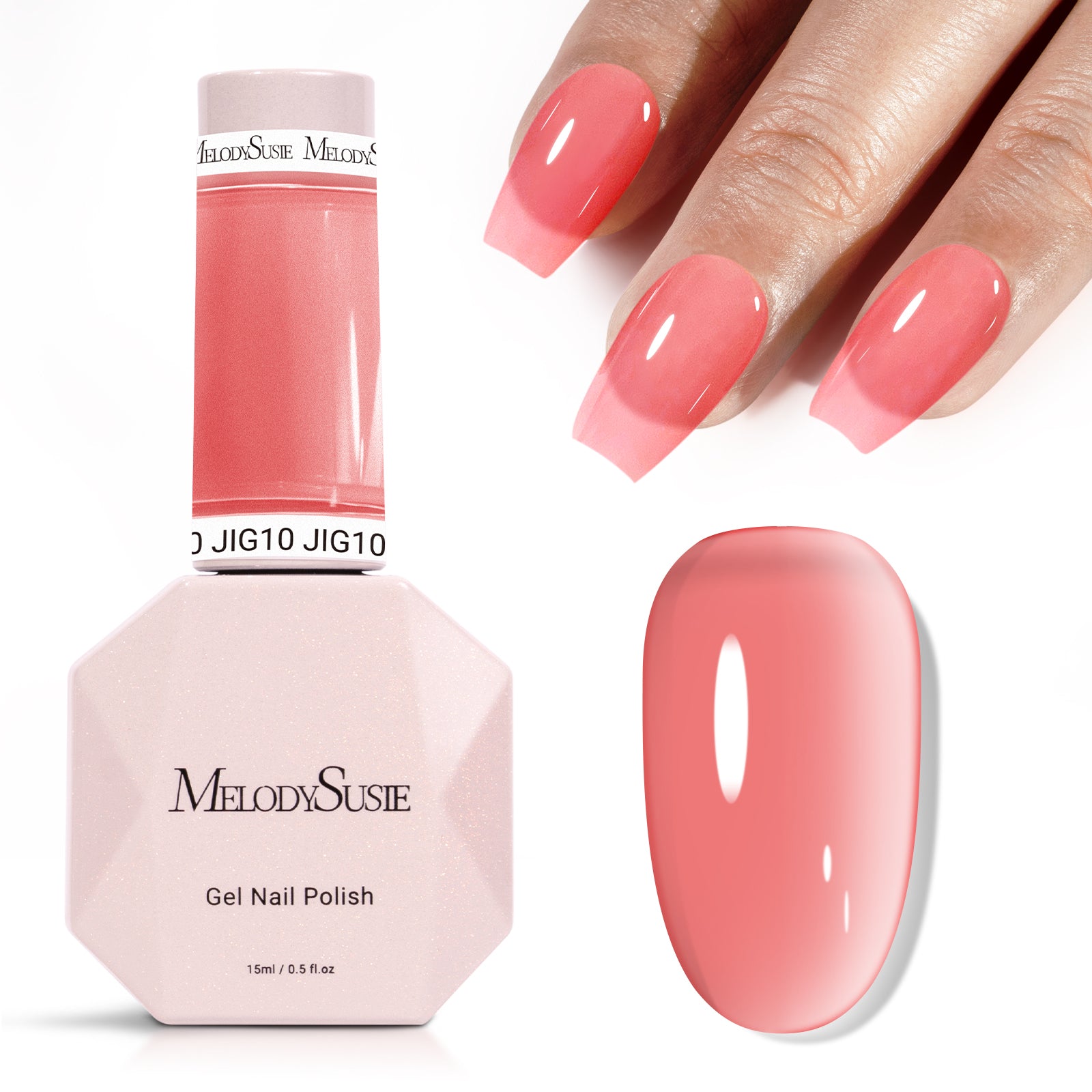 Jeweliver Jelly Gel Polish 15ml - Pink Topaz - JIG10