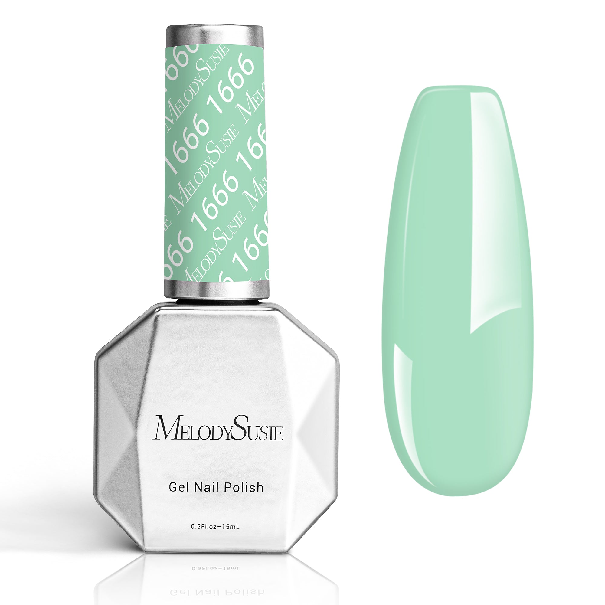 1666 Soft Mint Green - Thick Gel Nail Polish(15ml)