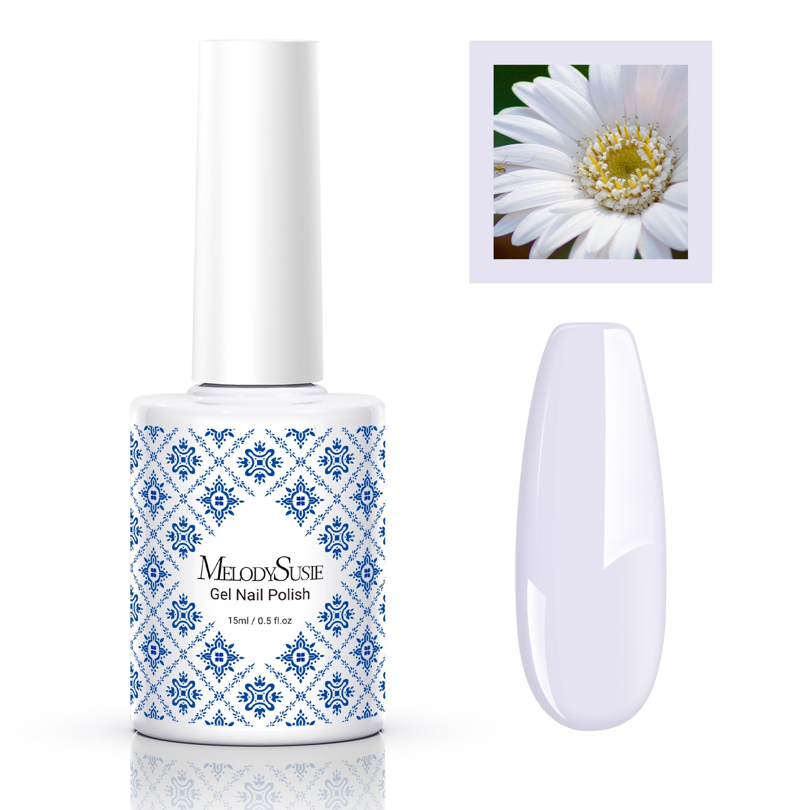 Fleurwee Gel Nail Polish Plant-based 0.5 fl oz/15ml - P50 Daisy-White