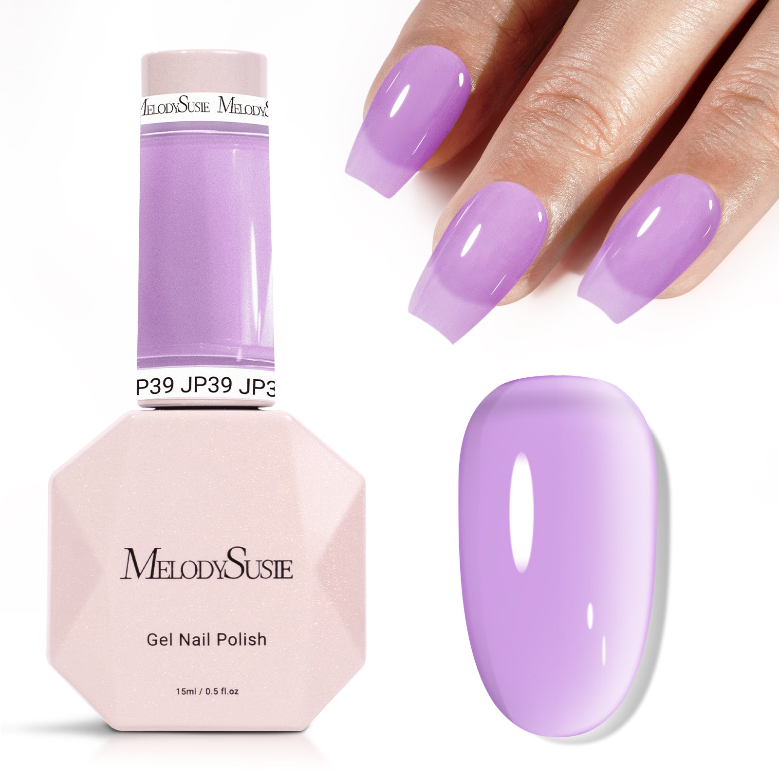 Jeweliver Jelly Gel Polish 15ml - Purple Kunzite - JP39