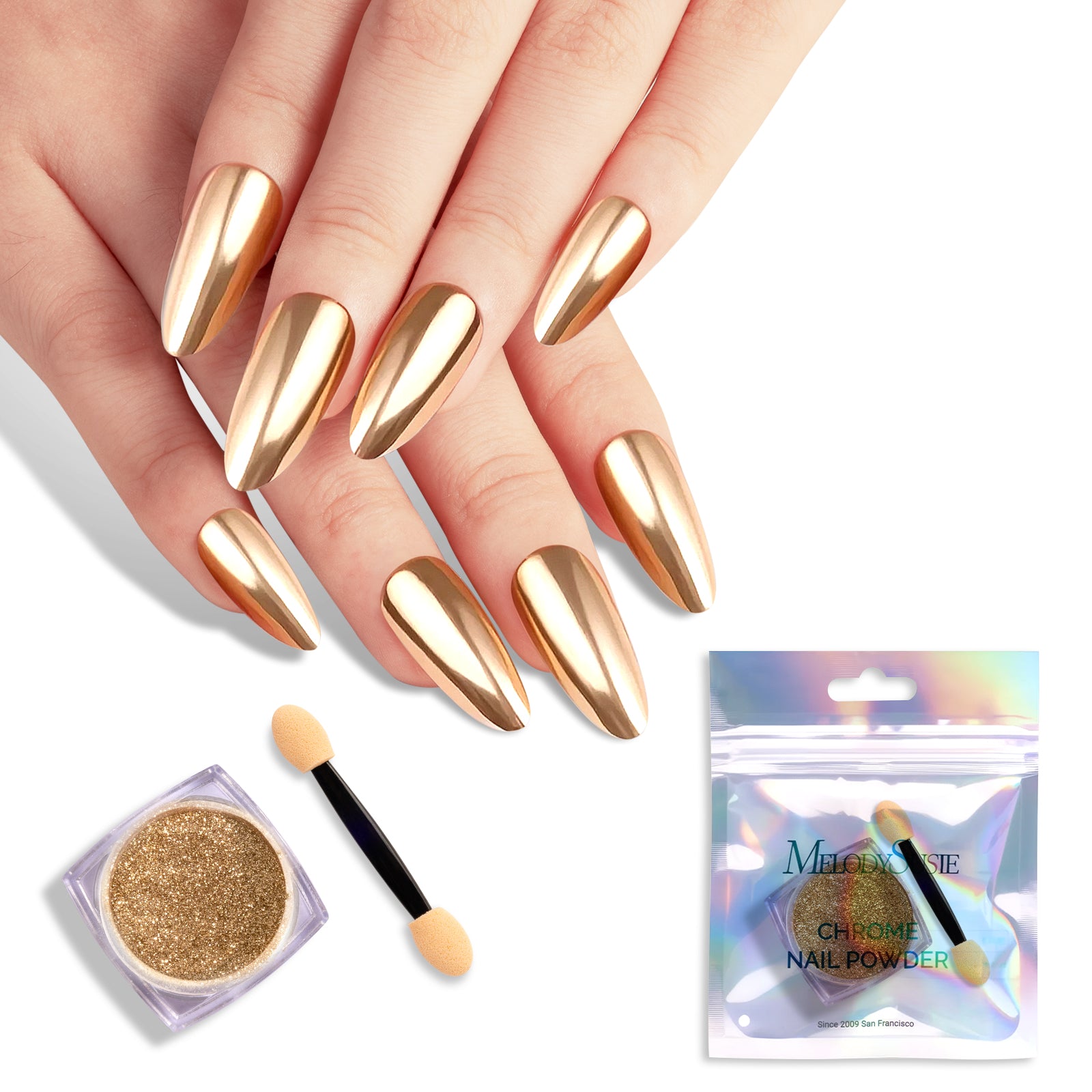 Champagne Gold Chrome Nail Powder