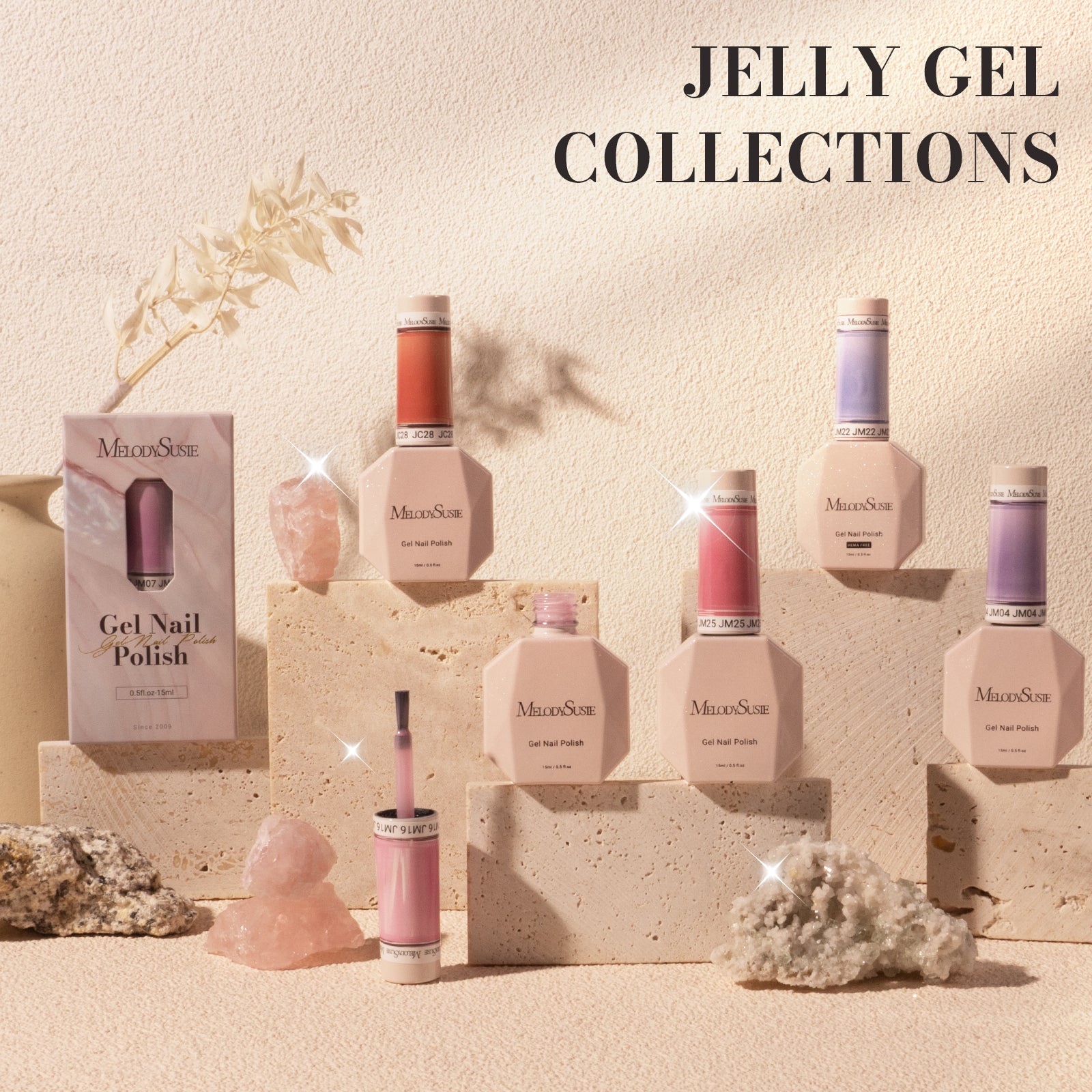 Jeweliver Jelly Gel Nail Polish 0.5 fl oz/15ml - Nude Orange JC28