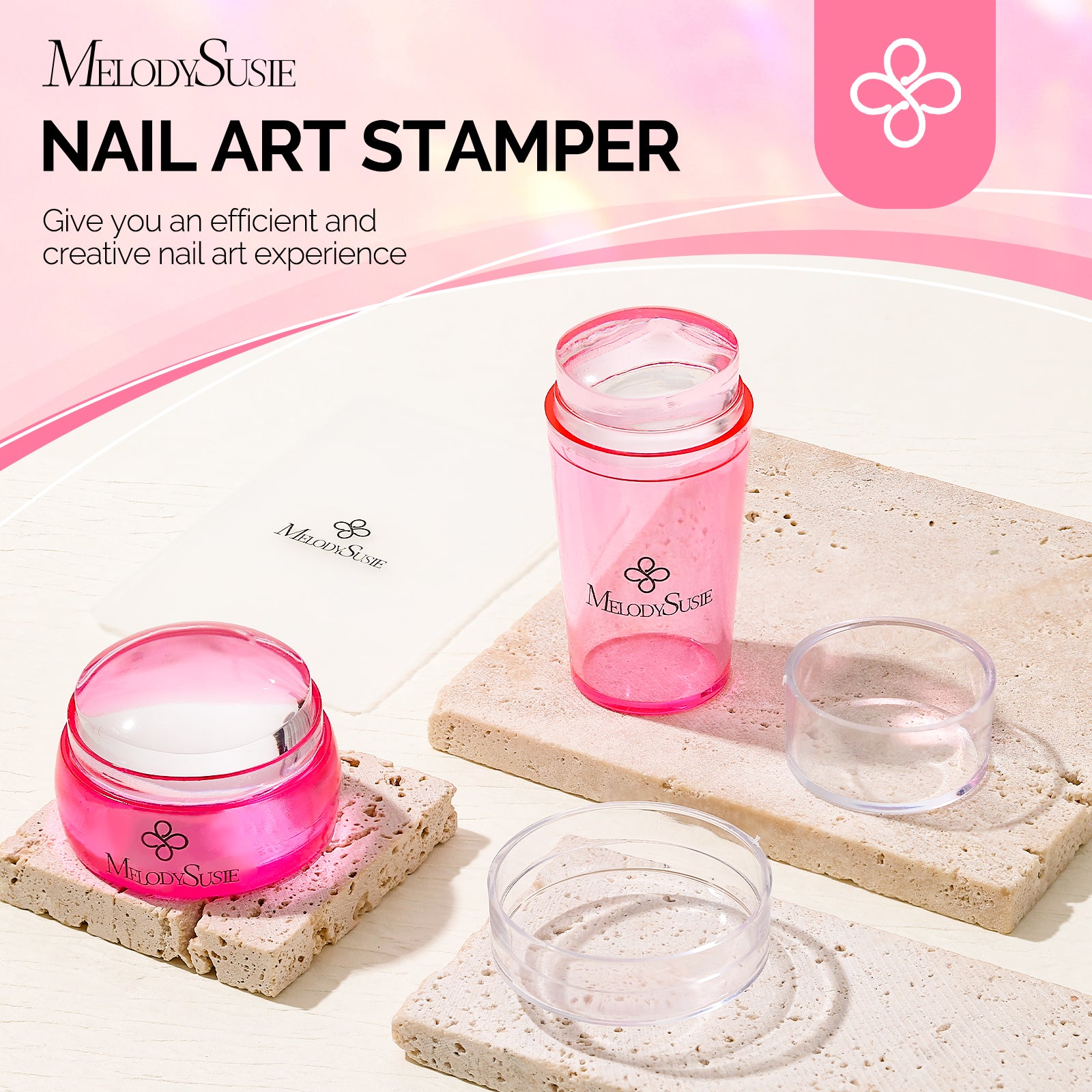 French Nail Stamper Kit 4PCS - Pink