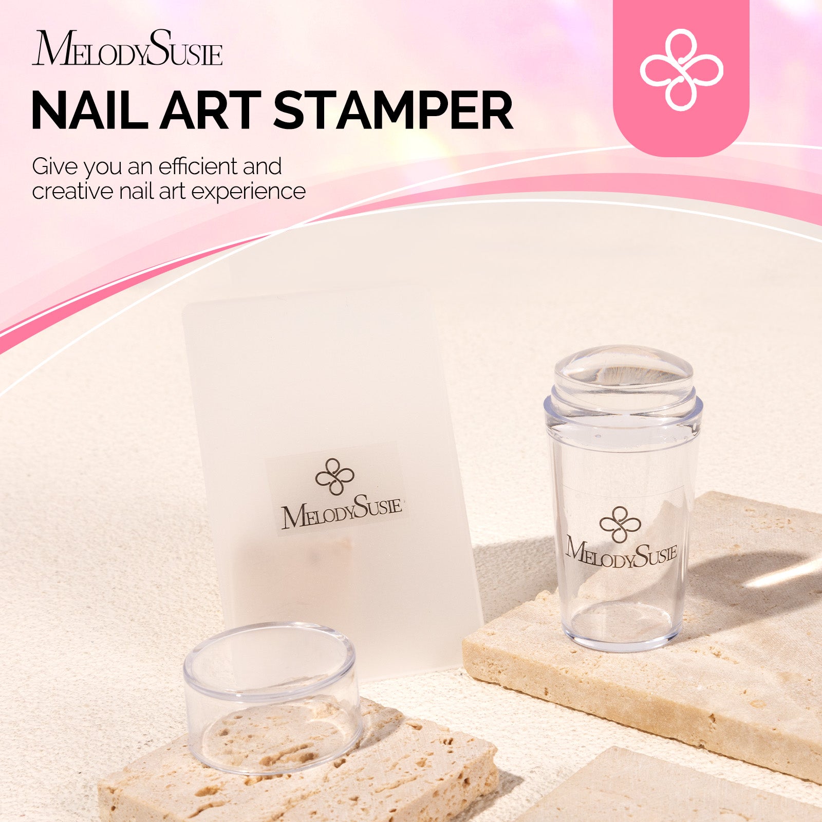 French Nail Stamper Kit 2PCS - Clear