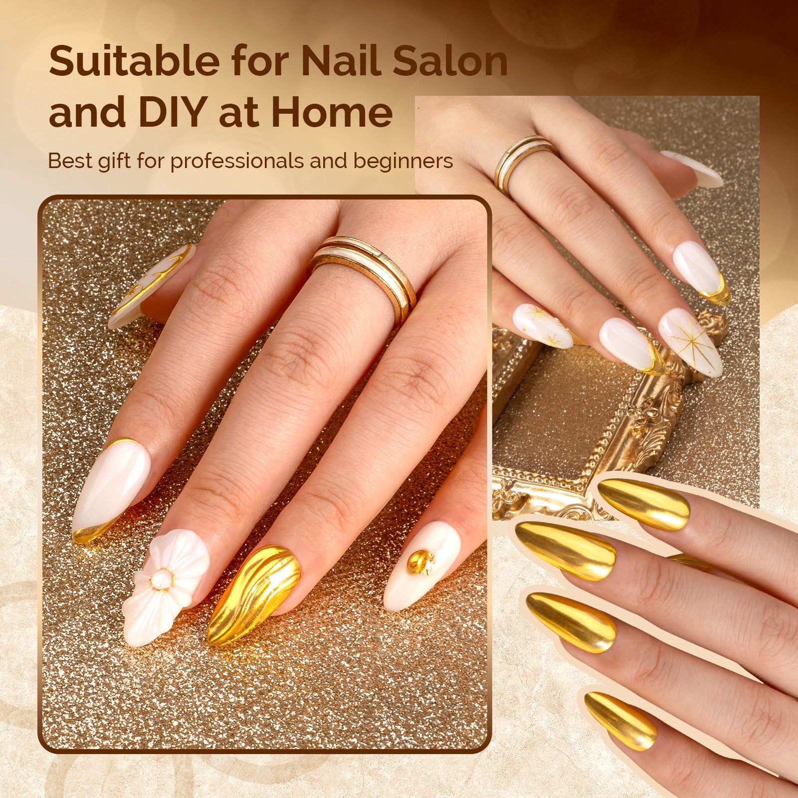 Gold Chrome Nail Powder