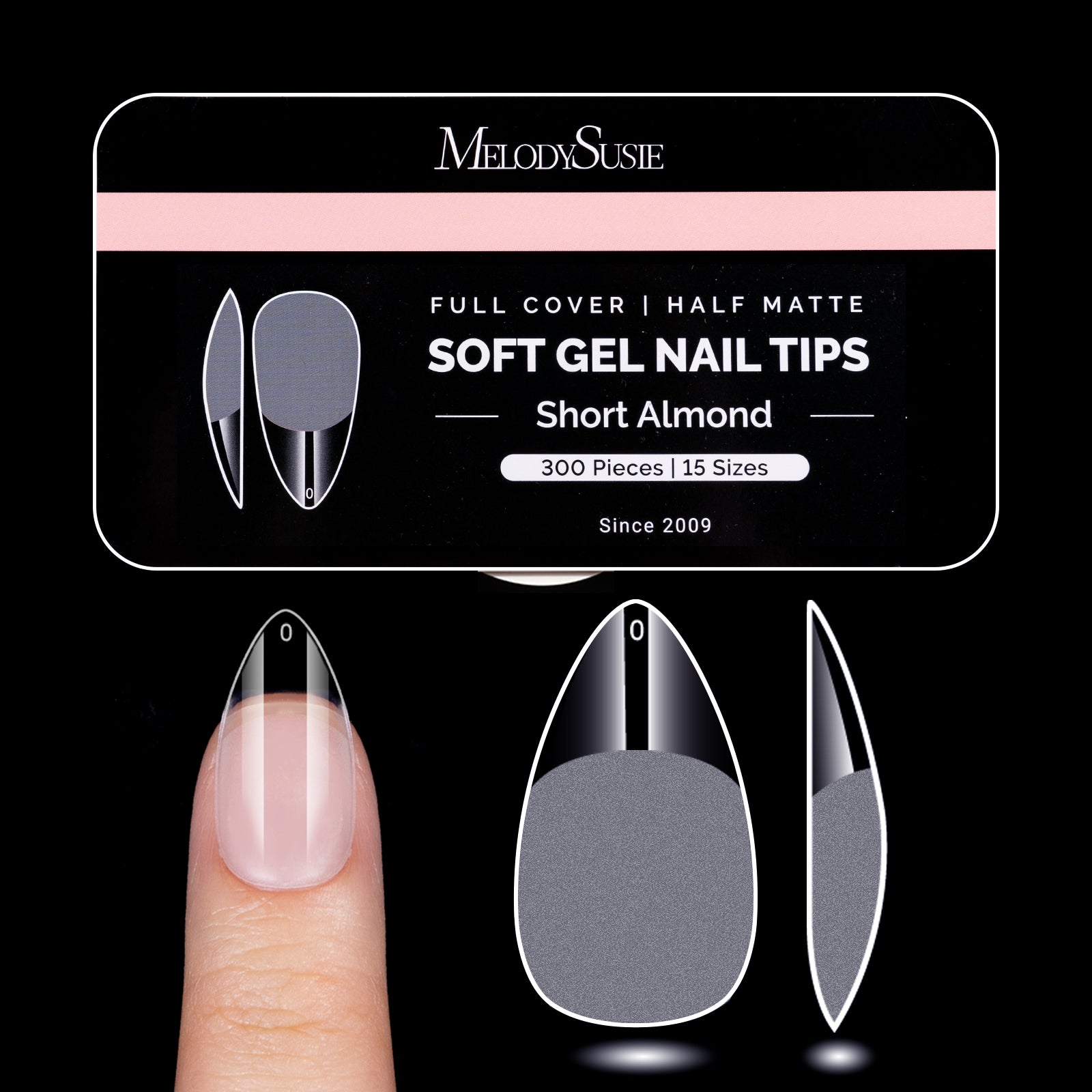 Half Matte Pre-Shaped Acrylic Nail Extension Tips