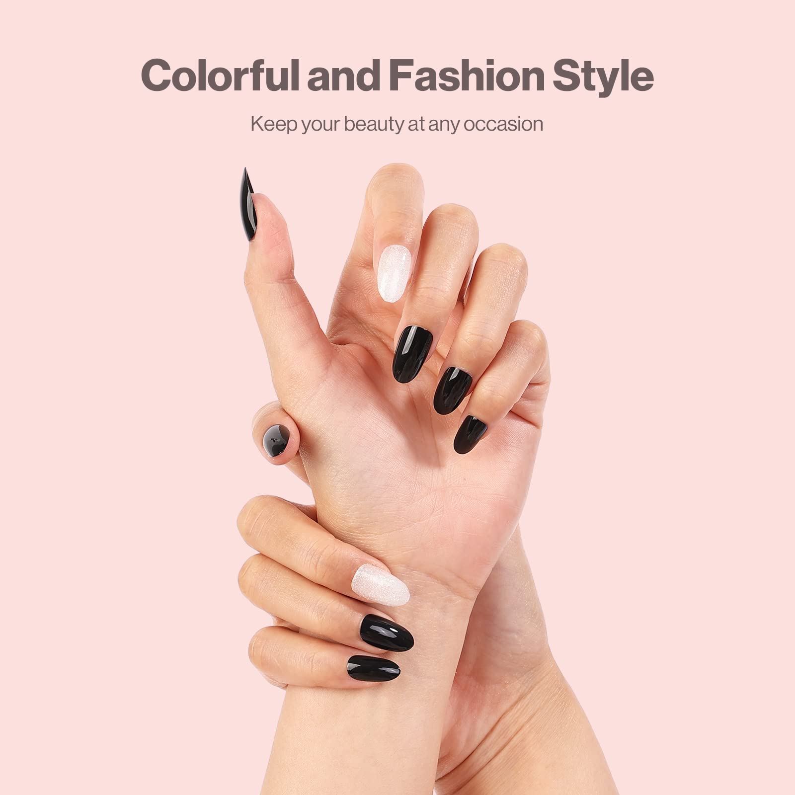 Salon Style Short Almond Shape Acrylic Nails Full Look - Naio Nails  Tutorial - YouTube